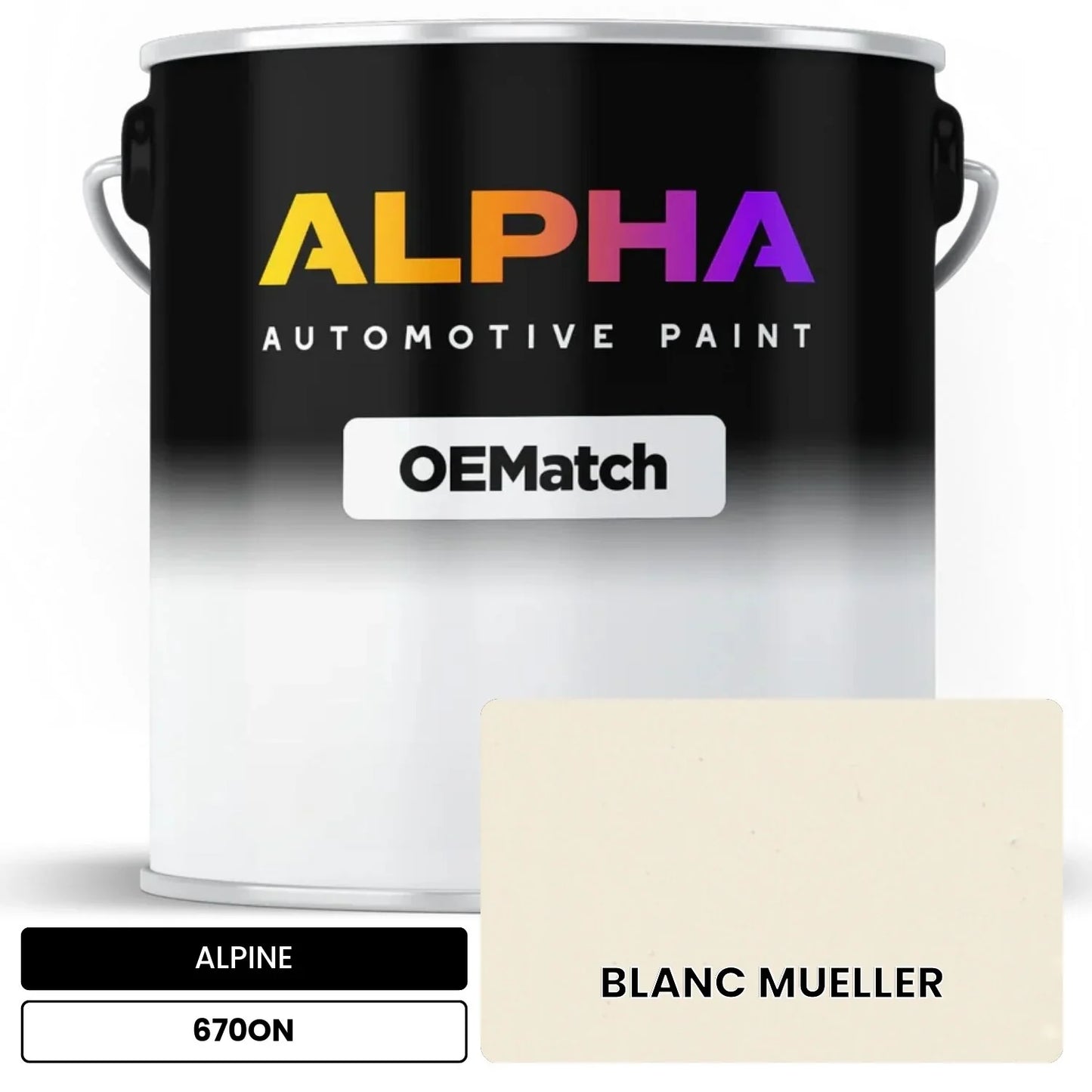 ALPINE BLANC MUELLER 670ON OEMatch Basecoat