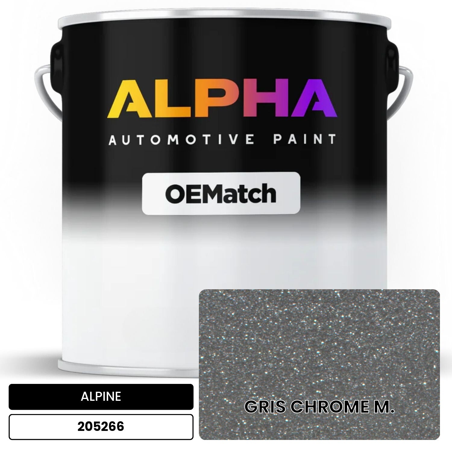 ALPINE GRIS CHROME M. 205266 OEMatch Basecoat