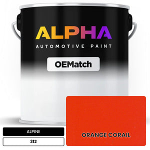 ALPINE ORANGE CORAIL 312 | OEMatch Automotive Basecoat
