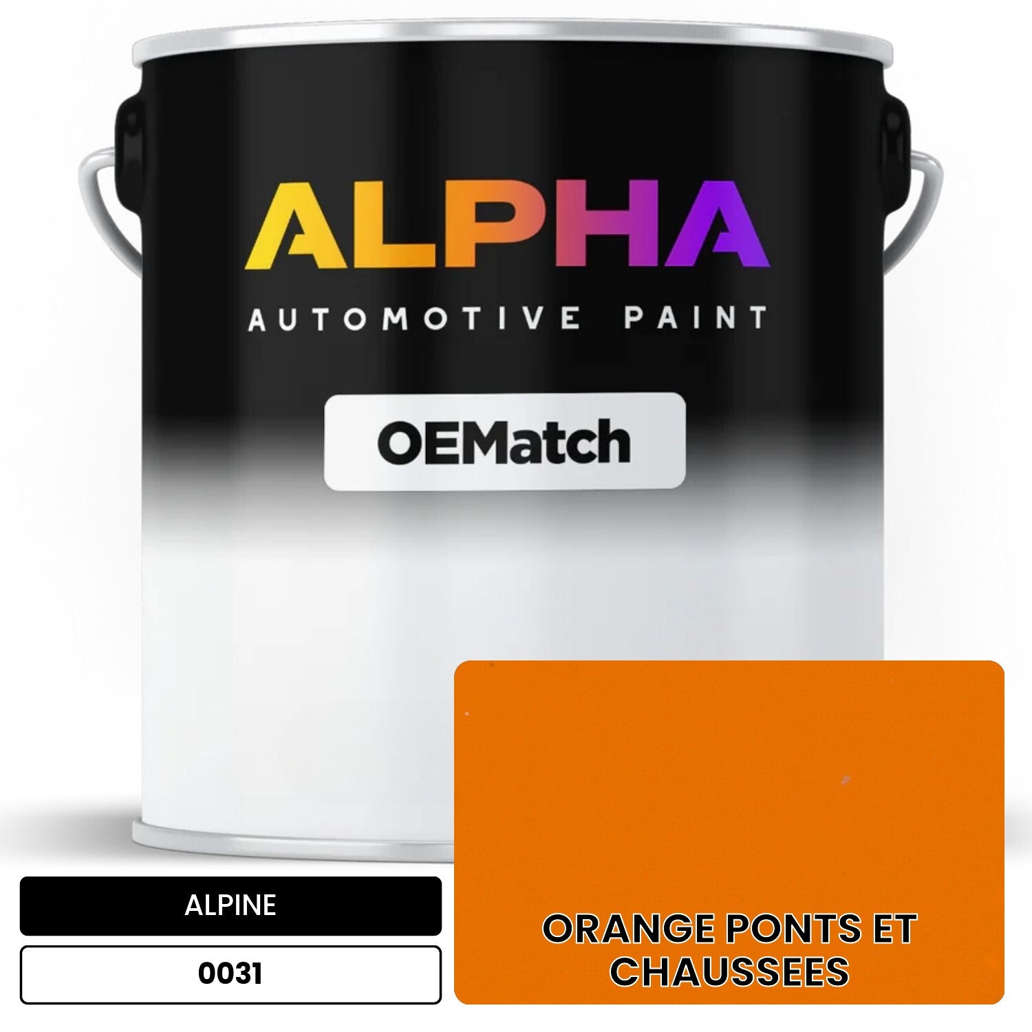 ALPINE ORANGE PONTS ET CHAUSSEES 0031 OEMatch Basecoat