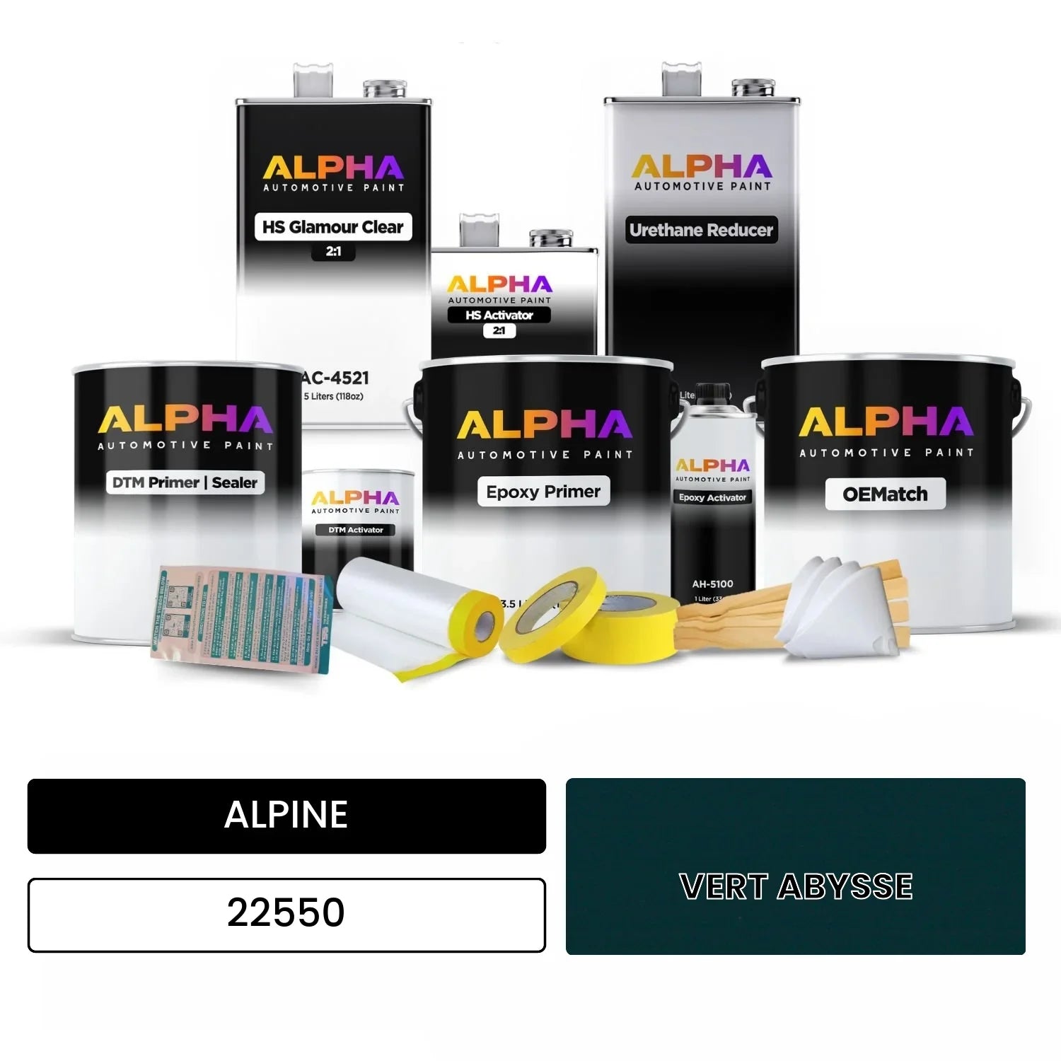 ALPINE VERT ABYSSE 22550 OEMatch Vehicle Paint Kit