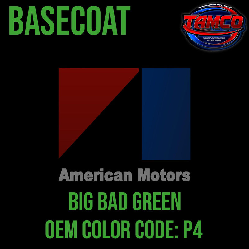 AMC Big Bad Green | P4 | 1969 | OEM Basecoat - The Spray Source - Tamco Paint Manufacturing