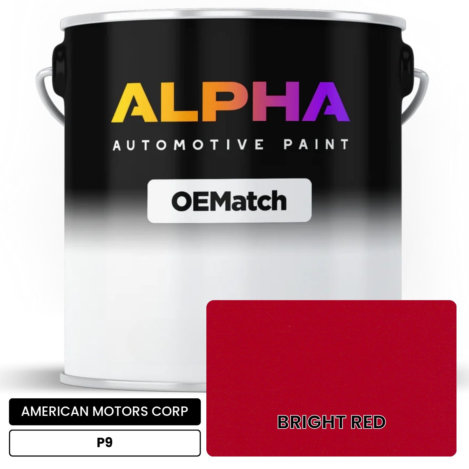 AMERICAN MOTORS CORP BRIGHT RED P9 OEMatch Basecoat