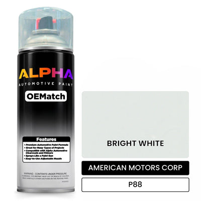 AMERICAN MOTORS CORP BRIGHT WHITE P88 | OEMatch Automotive Spraycan