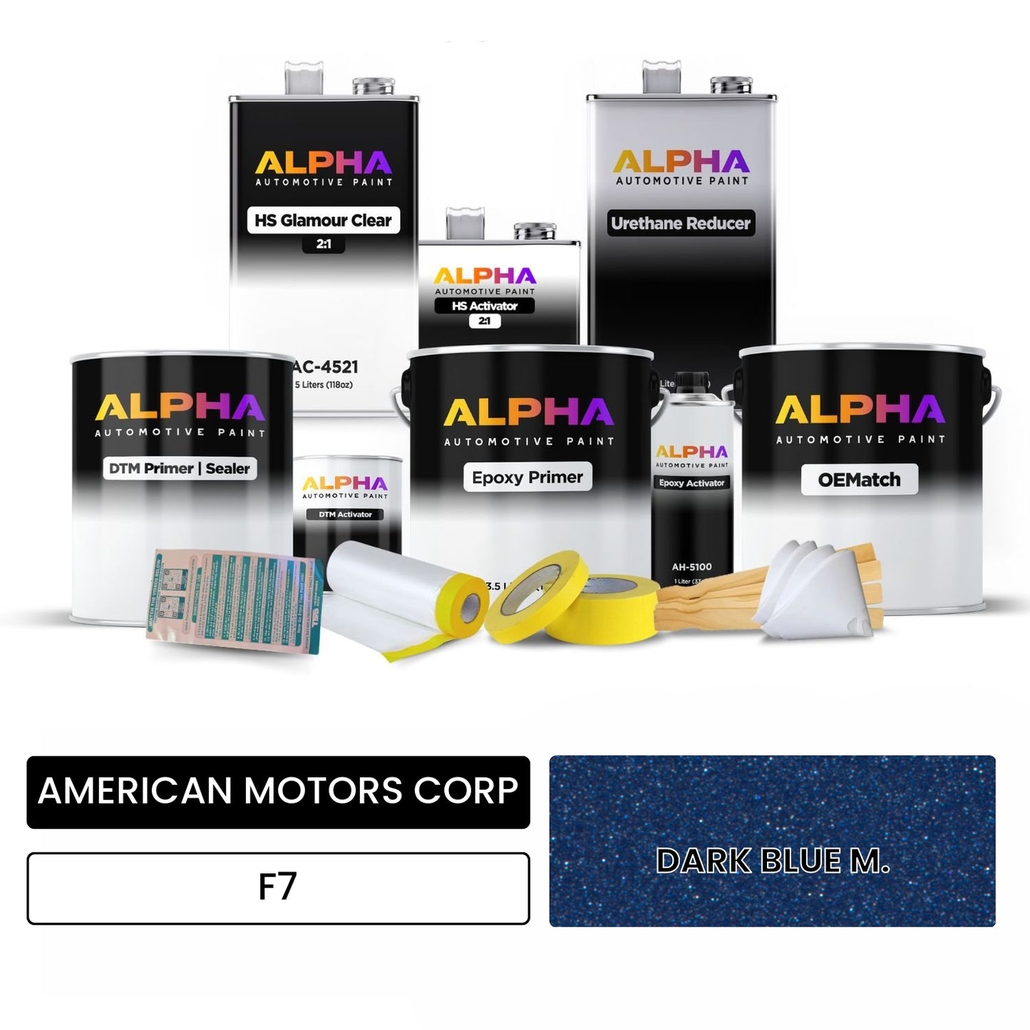AMERICAN MOTORS CORP DARK BLUE M. F7 OEMatch Vehicle Paint Kit