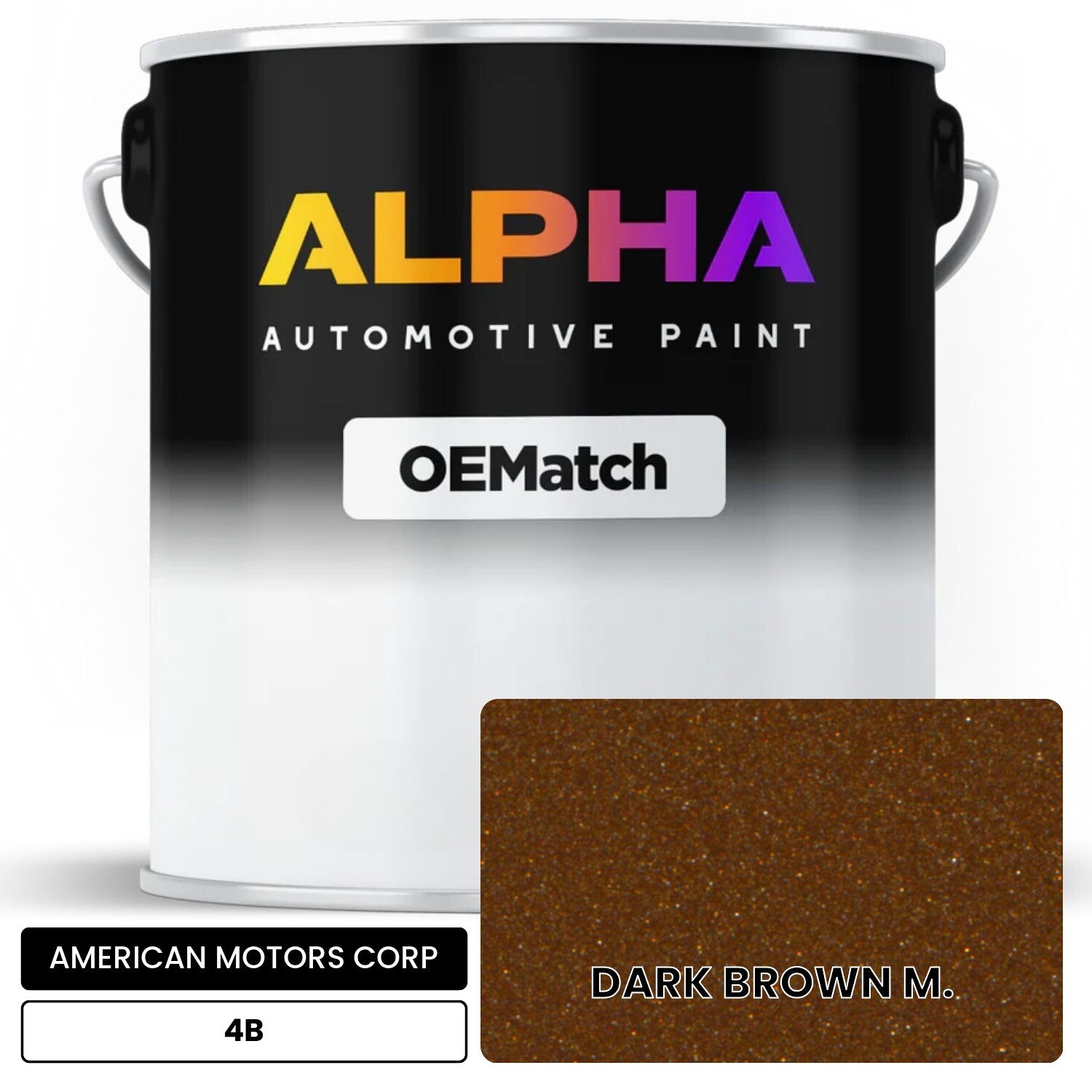 AMERICAN MOTORS CORP DARK BROWN M. 4B OEMatch Basecoat