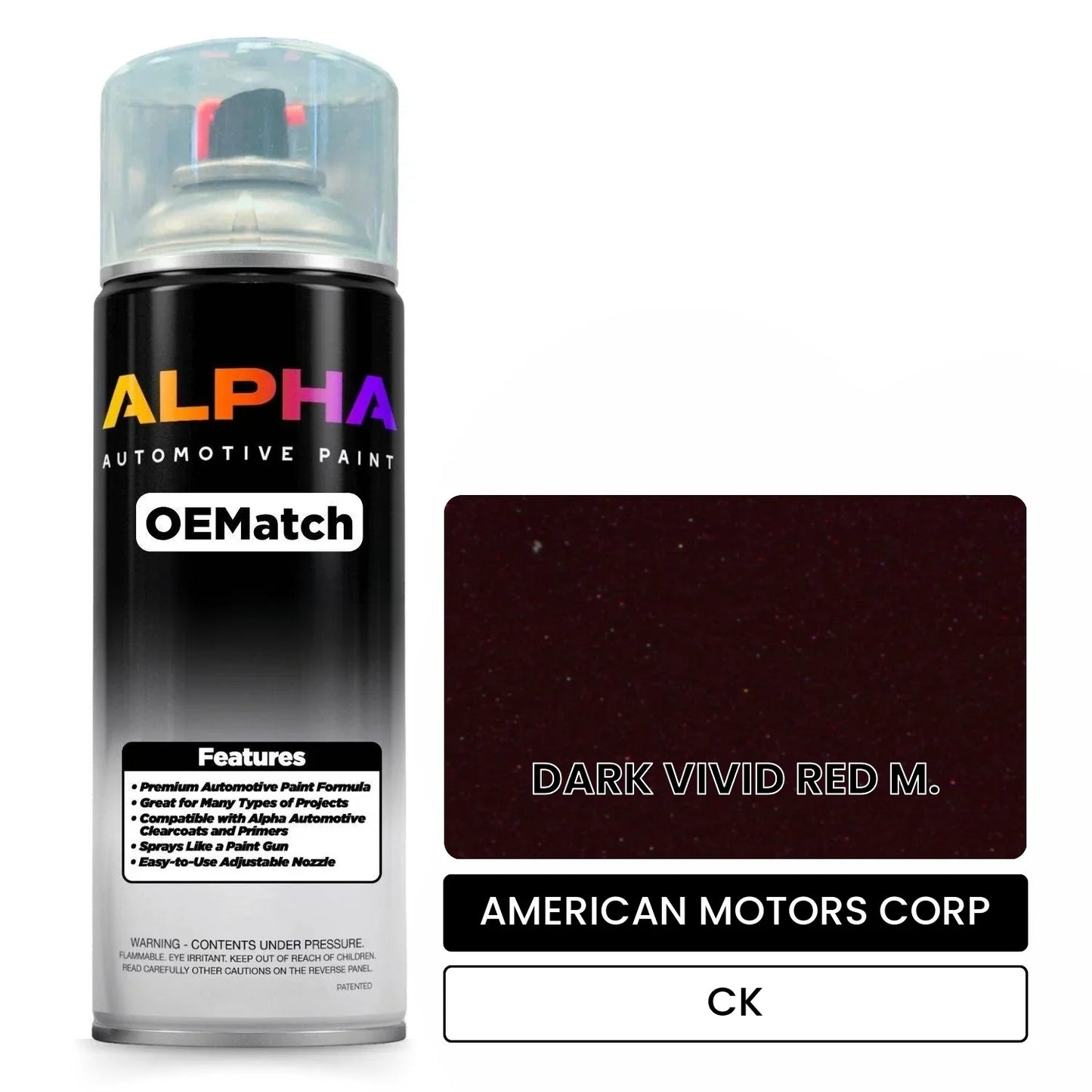 AMERICAN MOTORS CORP DARK VIVID RED M. CK OEMatch Spraycan