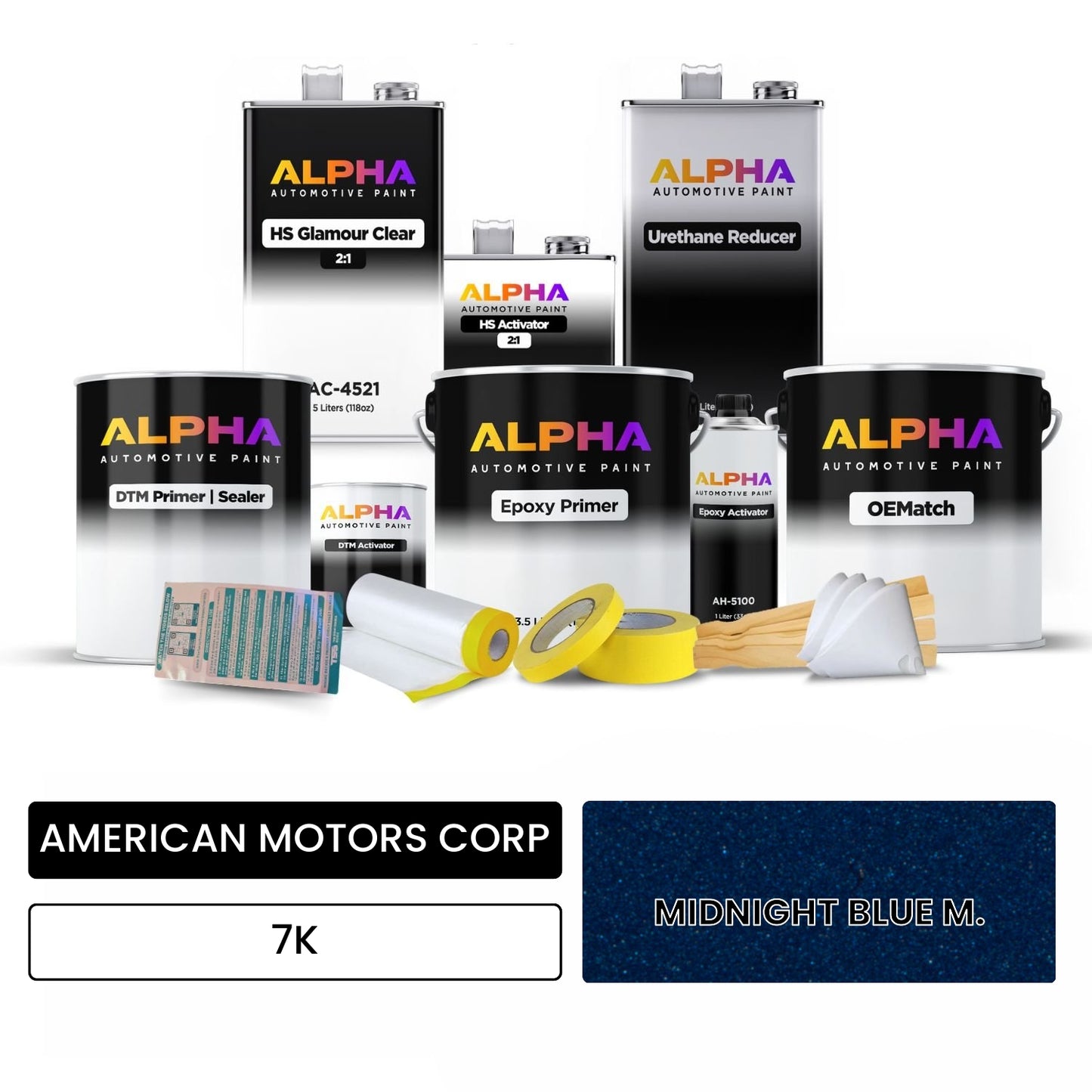 AMERICAN MOTORS CORP MIDNIGHT BLUE M. 7K OEMatch Vehicle Paint Kit