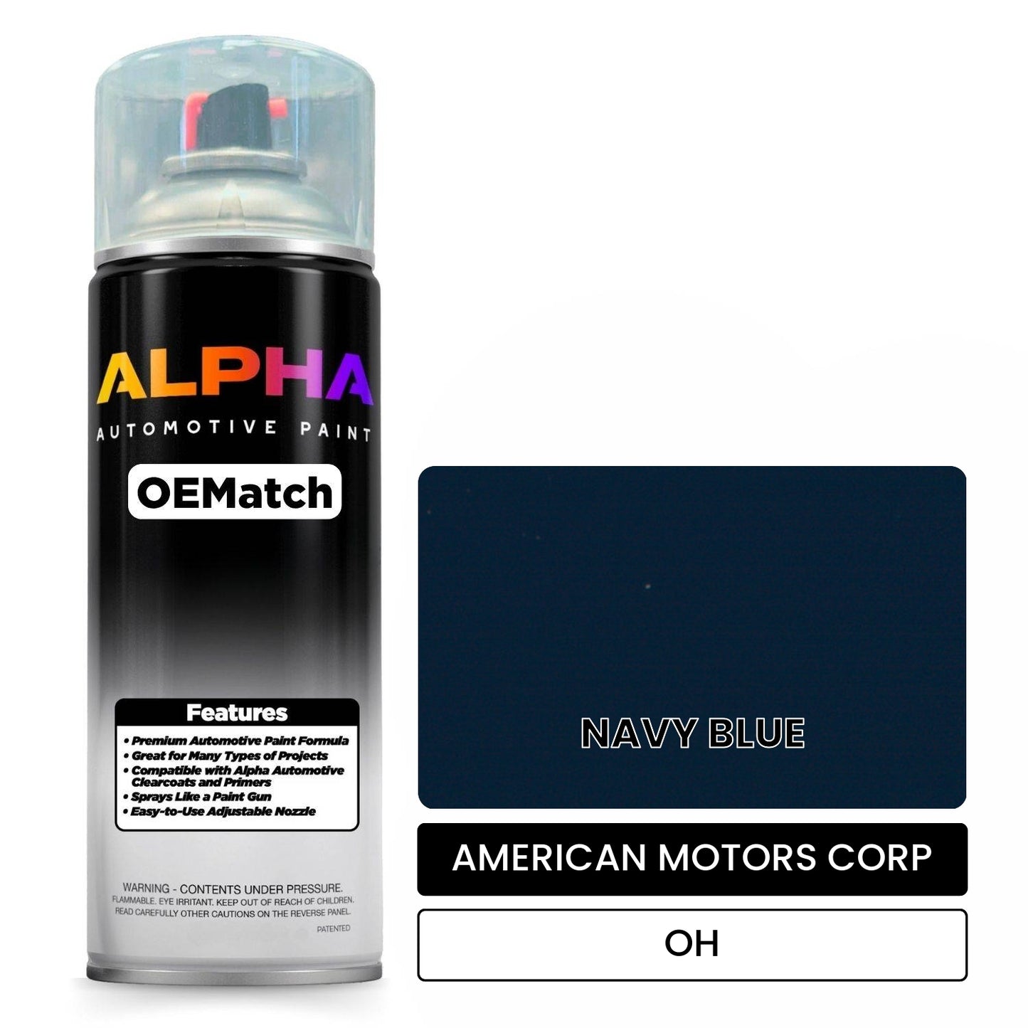 AMERICAN MOTORS CORP NAVY BLUE OH OEMatch Spraycan
