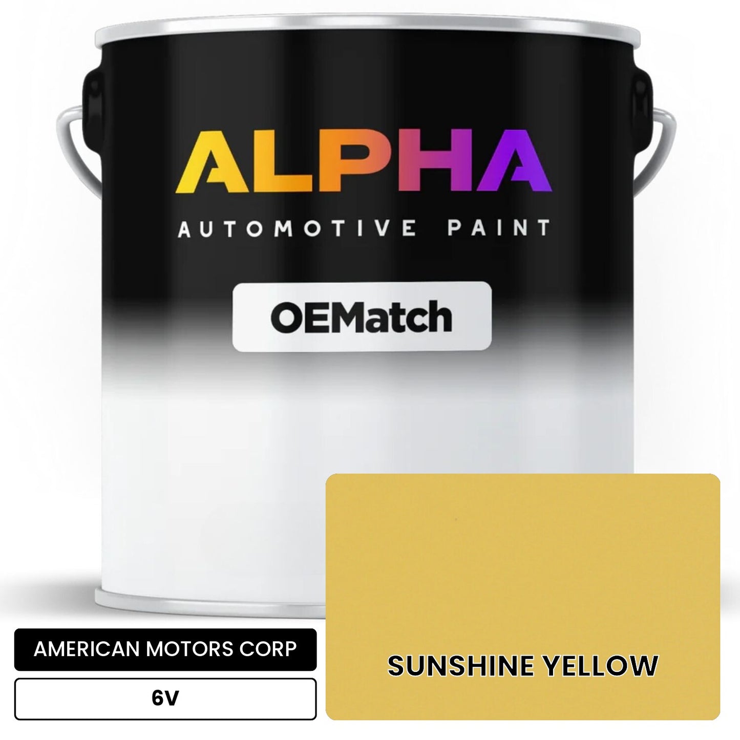 AMERICAN MOTORS CORP SUNSHINE YELLOW 6V OEMatch Basecoat