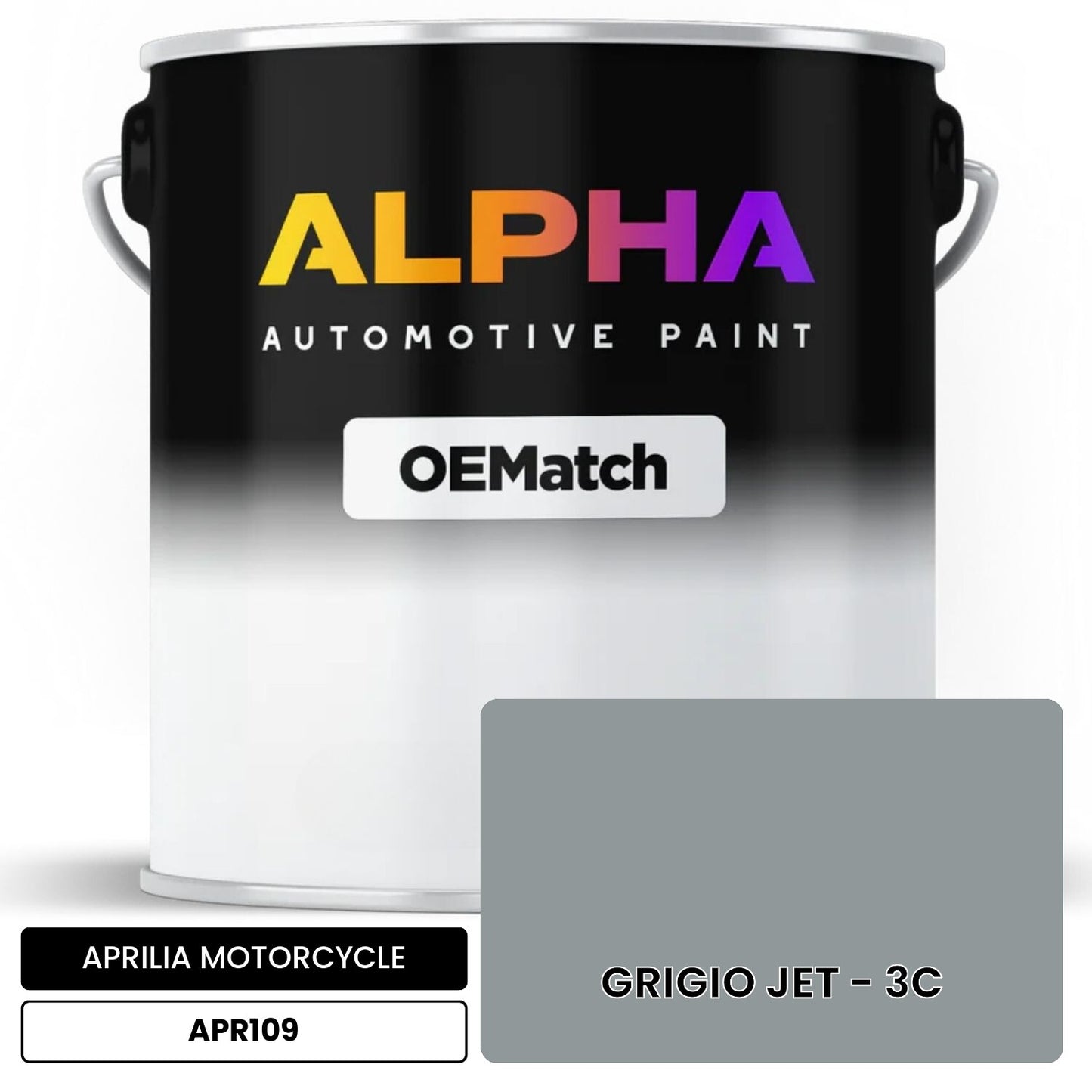 APRILIA MOTORCYCLE GRIGIO JET - 3C APR109 OEMatch Basecoat