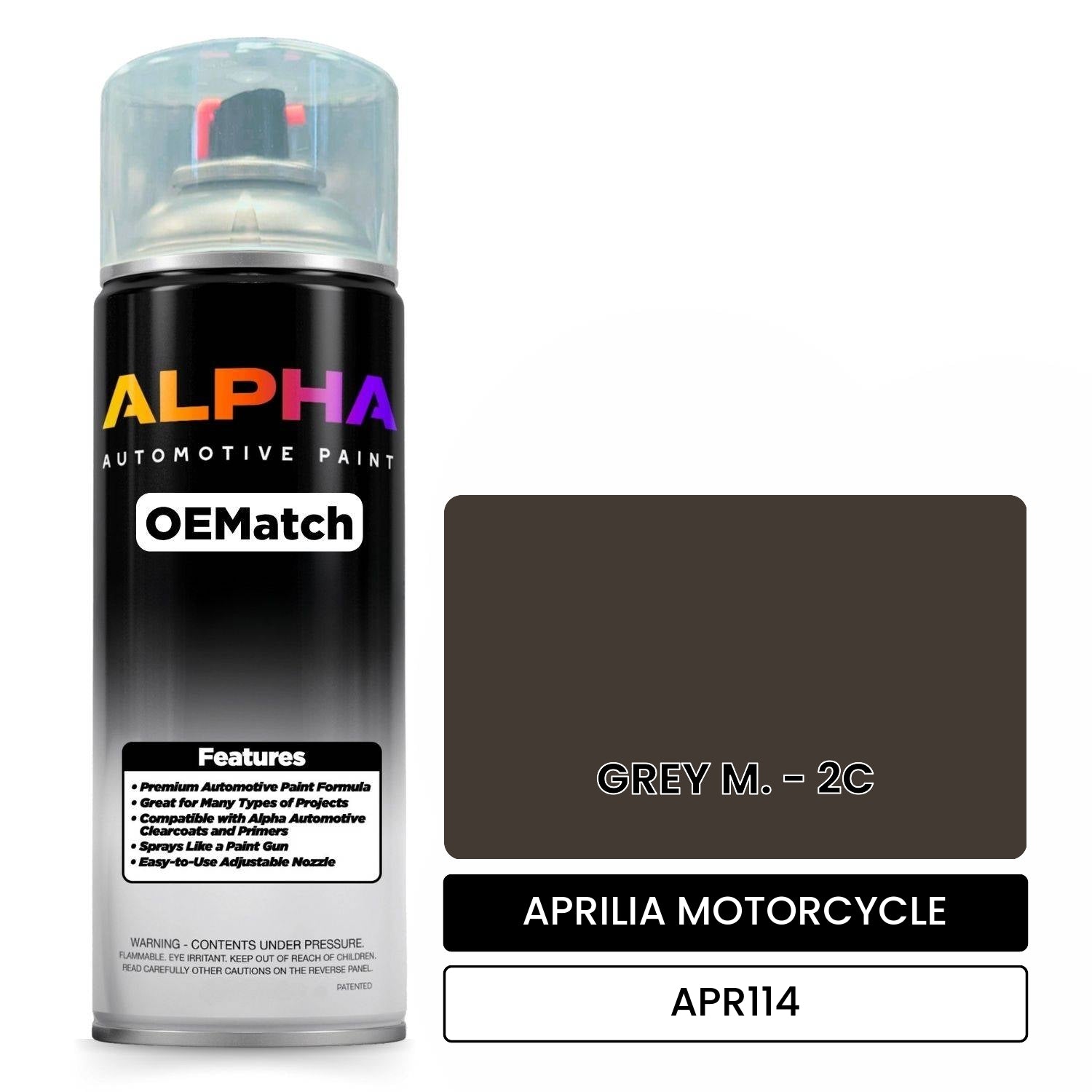 APRILIA MOTORCYCLE GREY M. - 2C APR114 OEMatch Spraycan