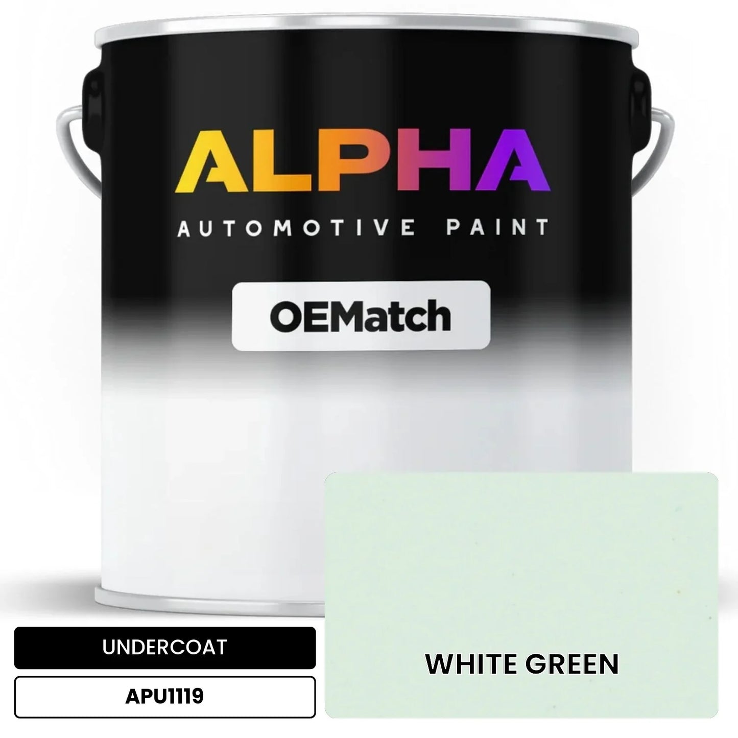APAPU1119 WHITE GREEN OEMatch Automotive Undercoat