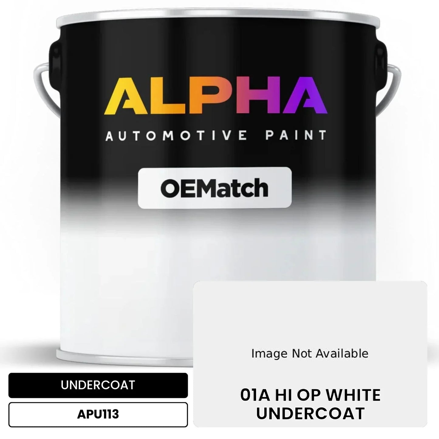 APAPU113 01A HI OP WHITE UNDERCOAT OEMatch Automotive Undercoat