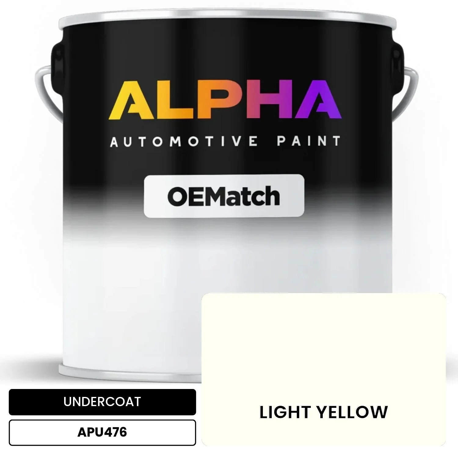 APAPU476 LIGHT YELLOW OEMatch Automotive Undercoat