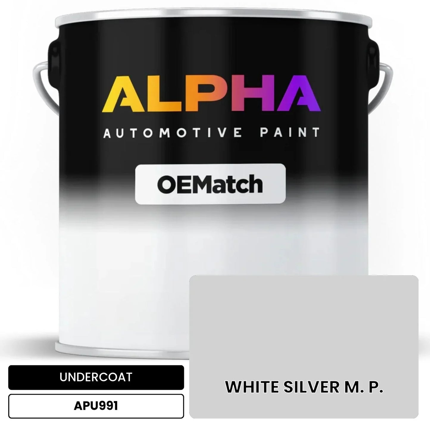 APAPU991 WHITE SILVER M. P. OEMatch Automotive Undercoat