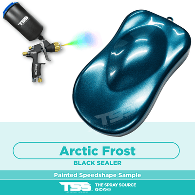 Arctic Frost Pre-Sprayed Speedshape Paint Sample (Black Ground Coat) - The Spray Source - Alpha Pigments