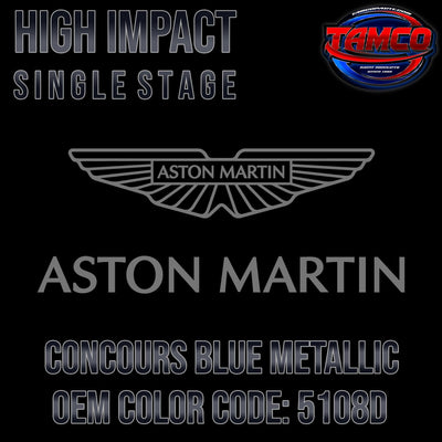 Aston Martin Concours Blue Metallic | 5108D | 2010-2021 | OEM High Impact Single Stage - The Spray Source - Tamco Paint Manufacturing