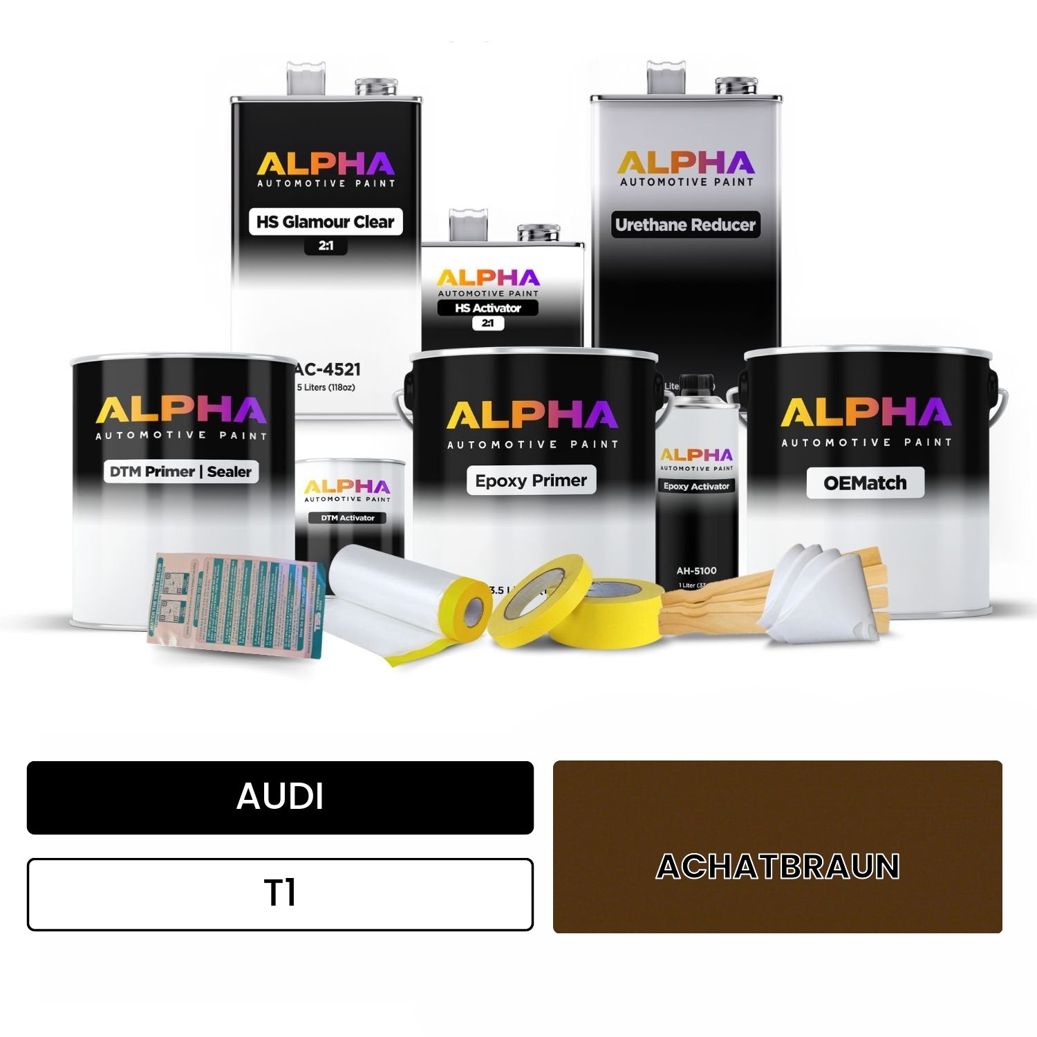 AUDI Agate Brown T1 OEMatch Vehicle Paint Kit
