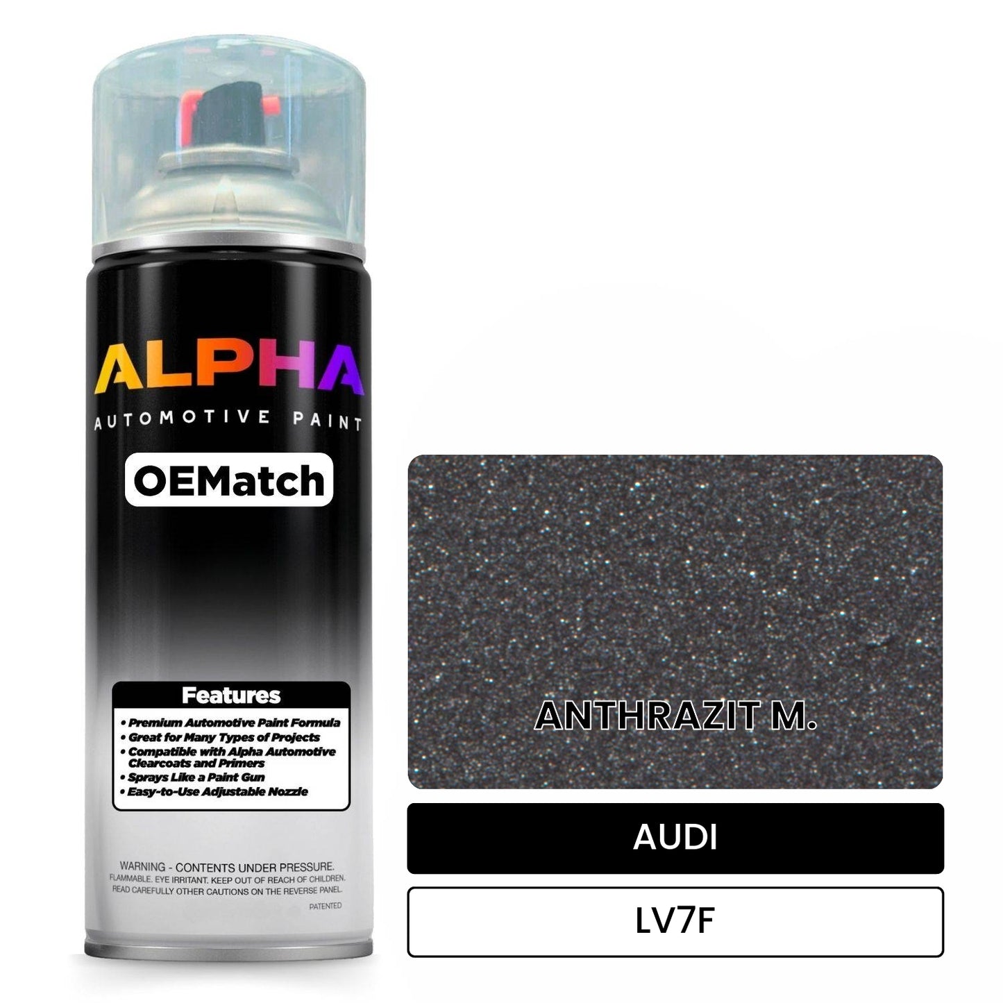 AUDI Anthracite Metallic LV7F OEMatch Spraycan