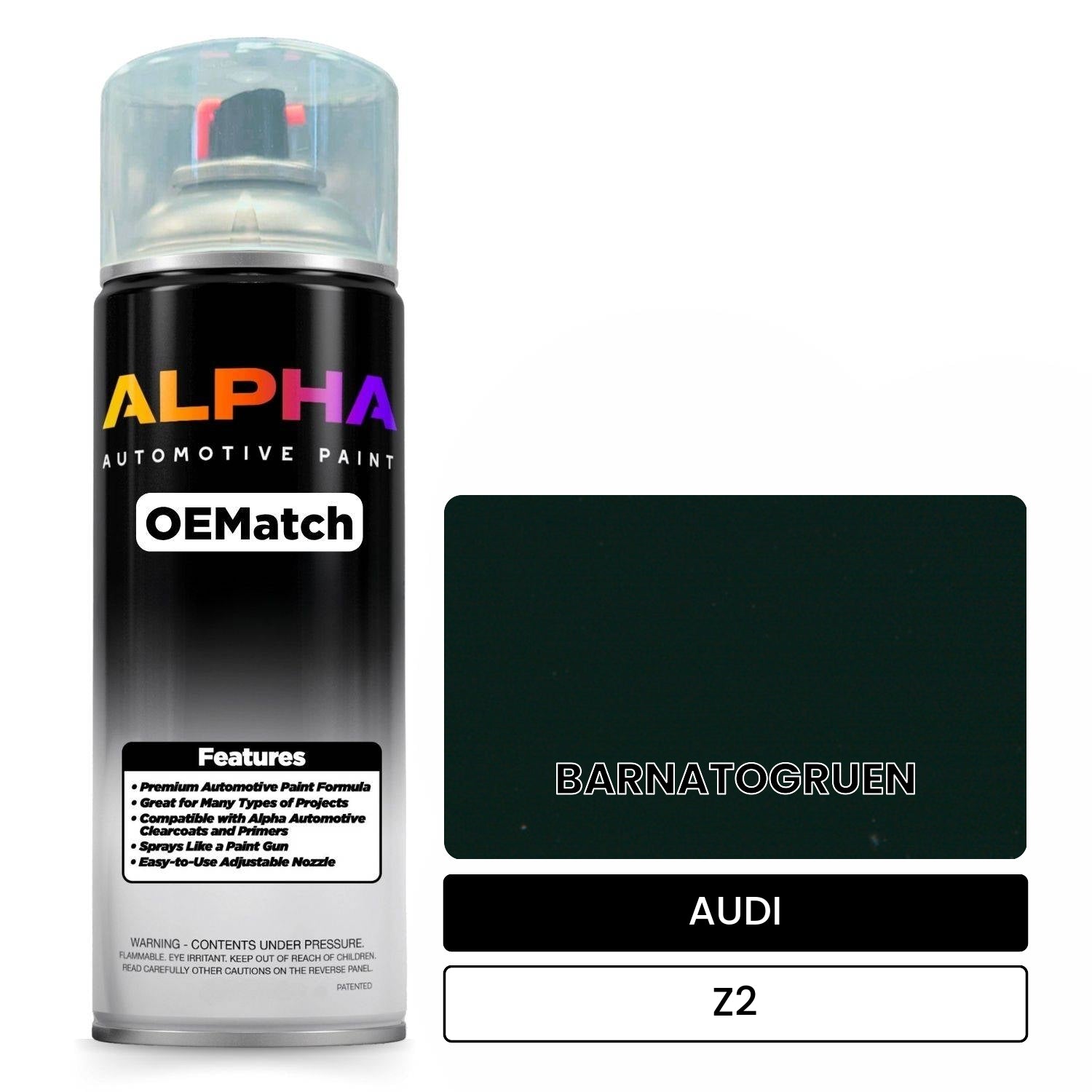 AUDI Barnato Green Z2 OEMatch Spraycan