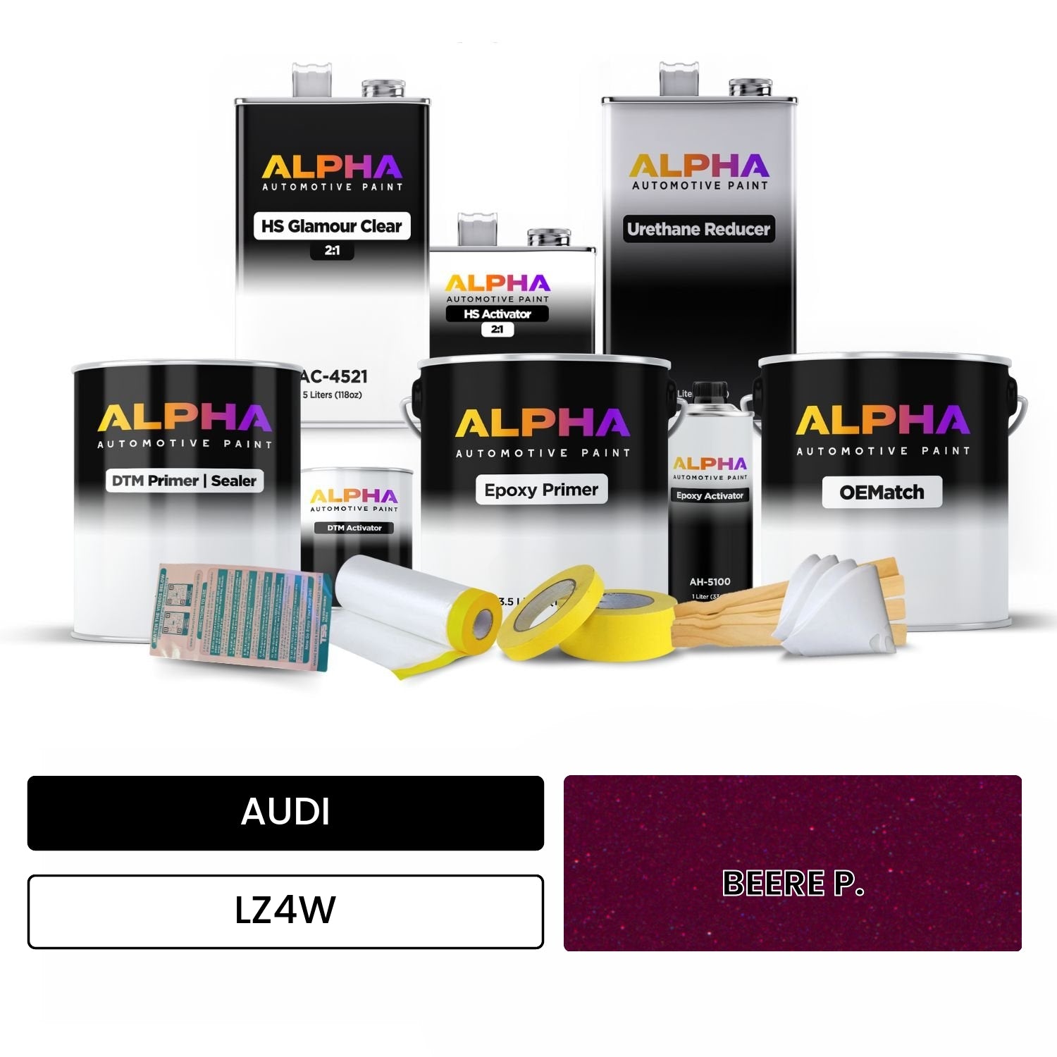 AUDI Berry Pearl LZ4W OEMatch Vehicle Paint Kit