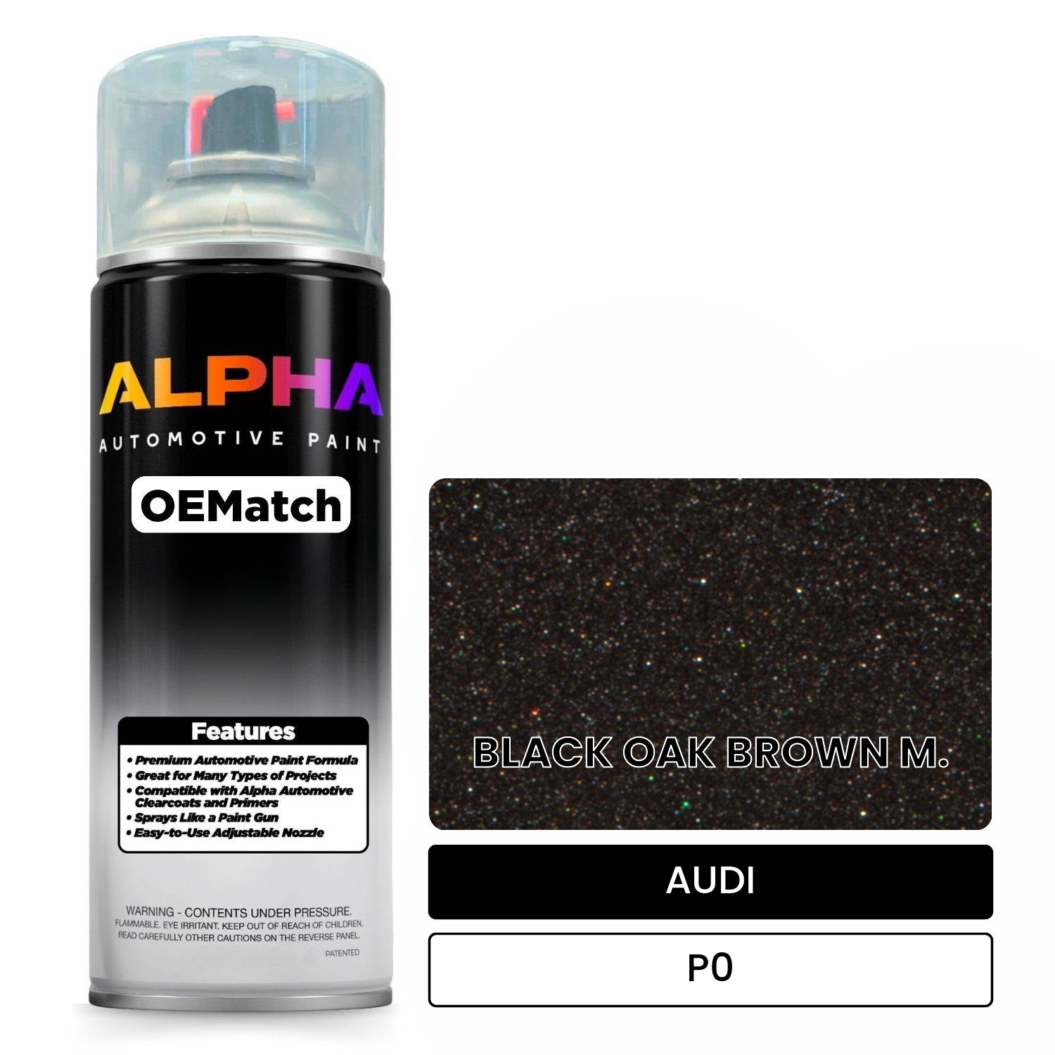 AUDI Black Oak Brown Metallic P0 OEMatch Spraycan