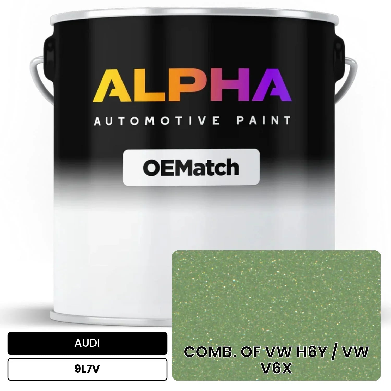 AUDI Black / Silver 9L7V OEMatch Basecoat