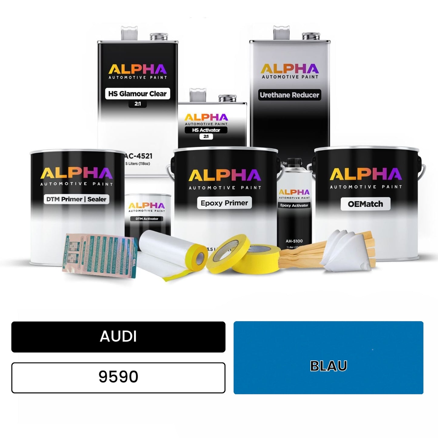AUDI Blue 9590 OEMatch Vehicle Paint Kit