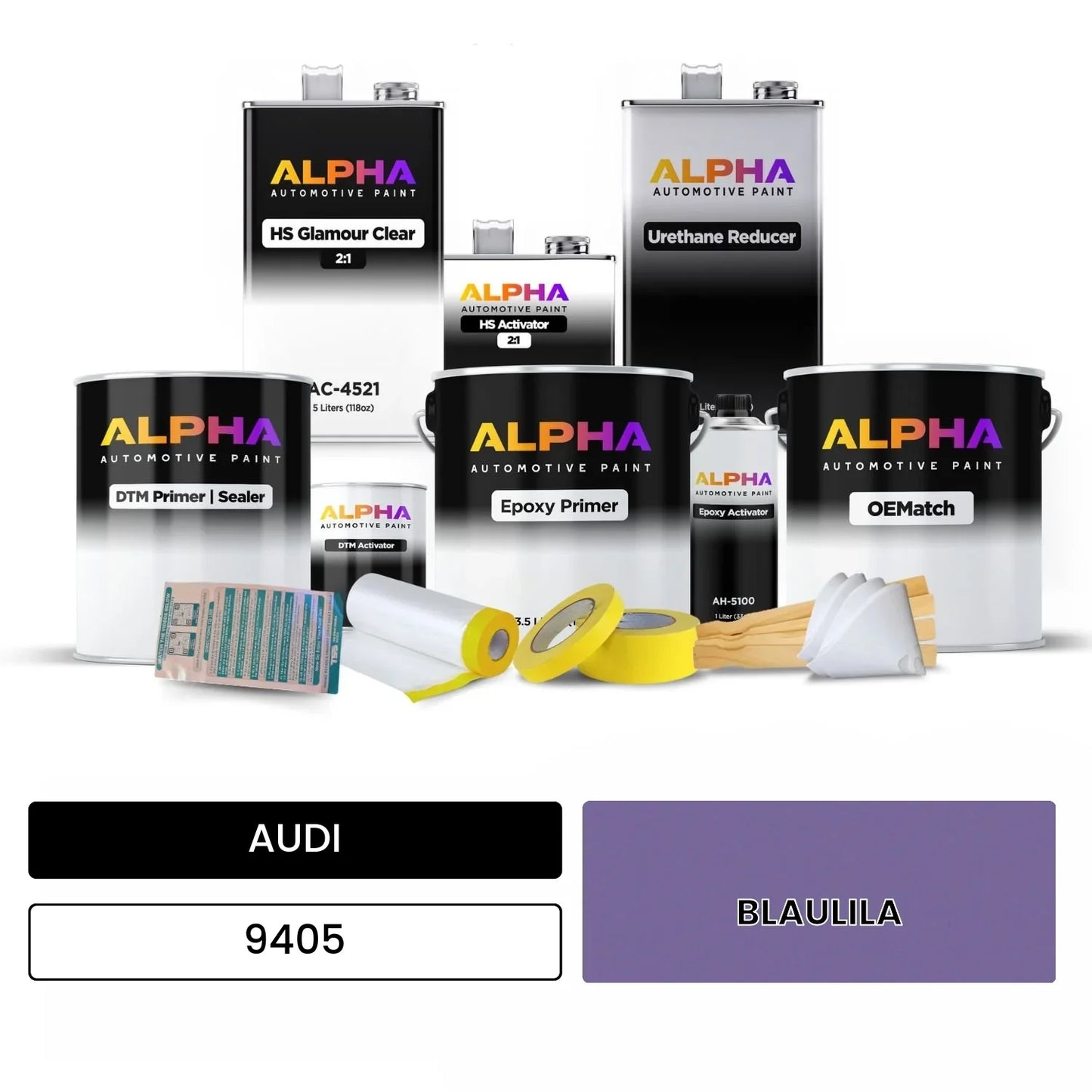 AUDI Blue Violet 9405 OEMatch Vehicle Paint Kit