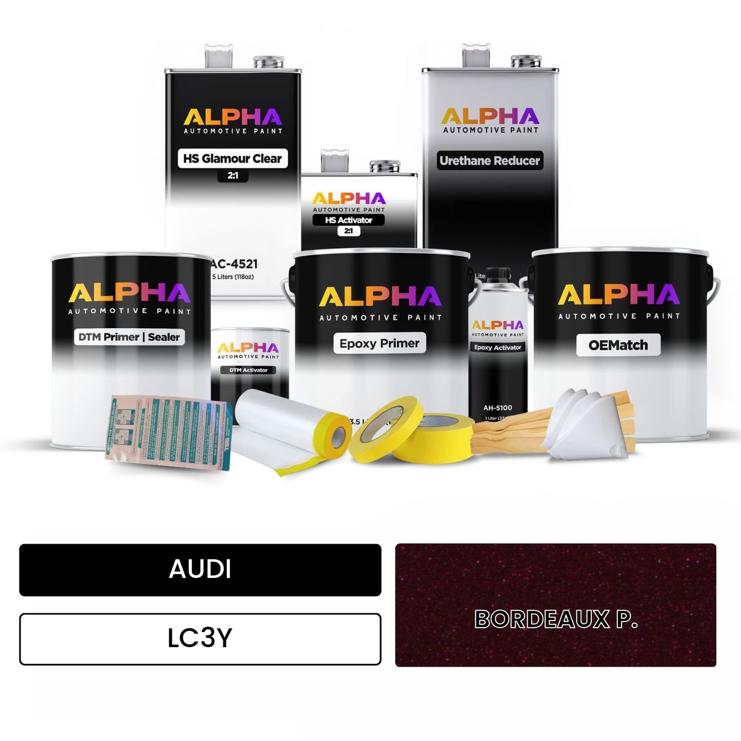 AUDI Bordeaux Red LC3Y OEMatch Vehicle Paint Kit