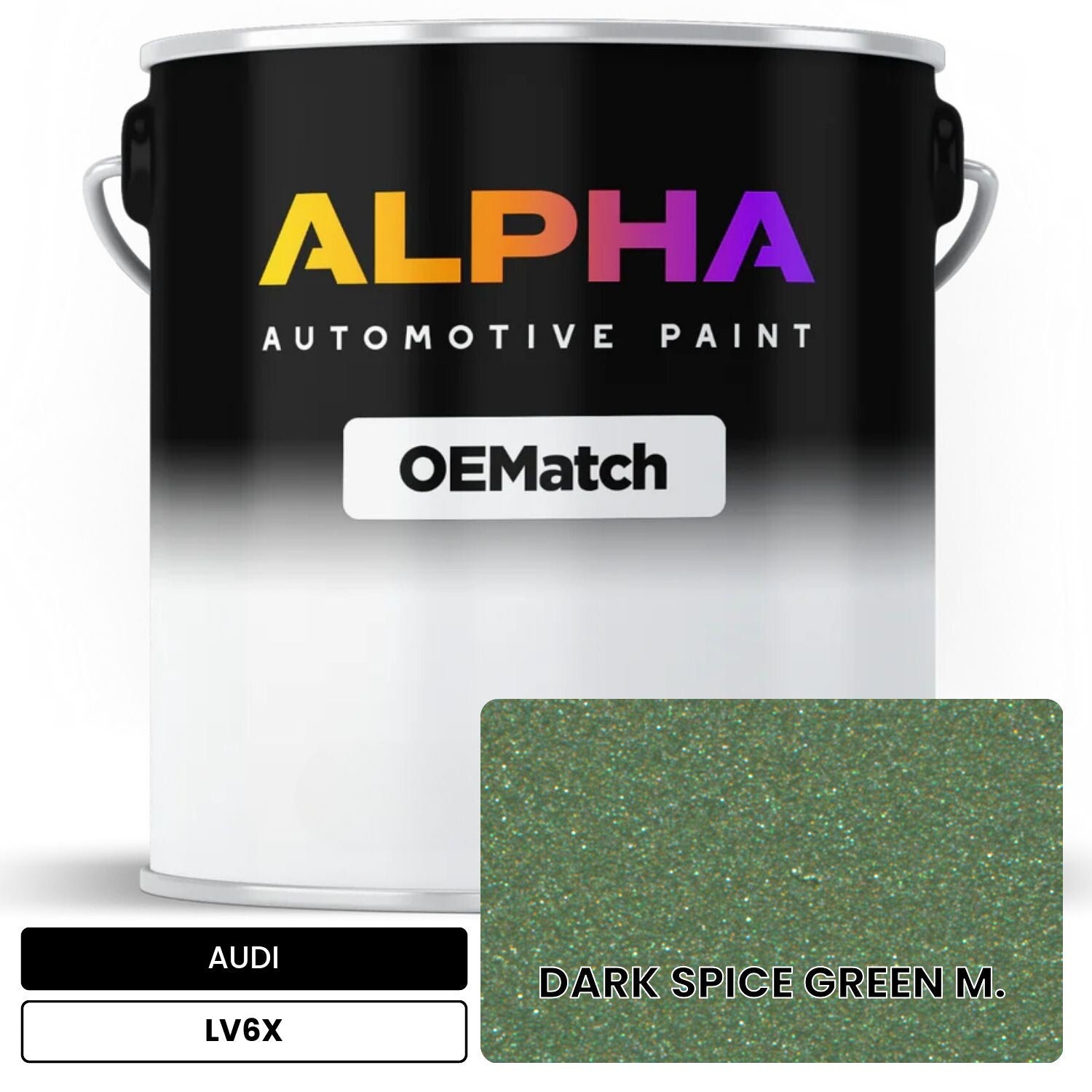 AUDI Dark Spice Green Metallic LV6X OEMatch Basecoat