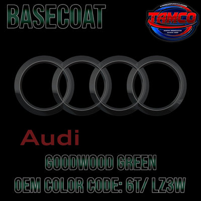 Audi Goodwood Green | 6T/ LZ6X | 2002-2005 | OEM Basecoat - The Spray Source - Tamco Paint Manufacturing