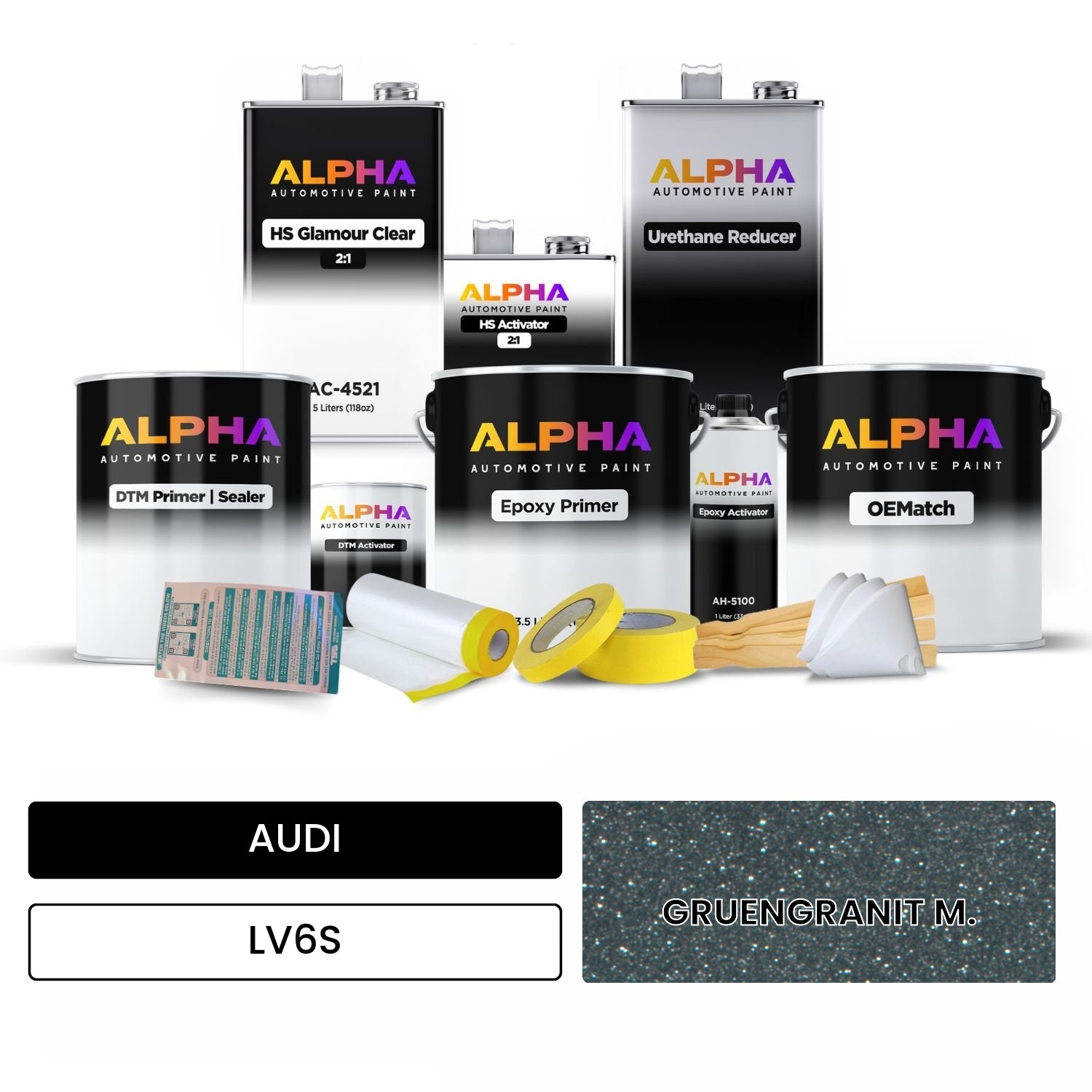 AUDI Green Granite LV6S OEMatch Vehicle Paint Kit