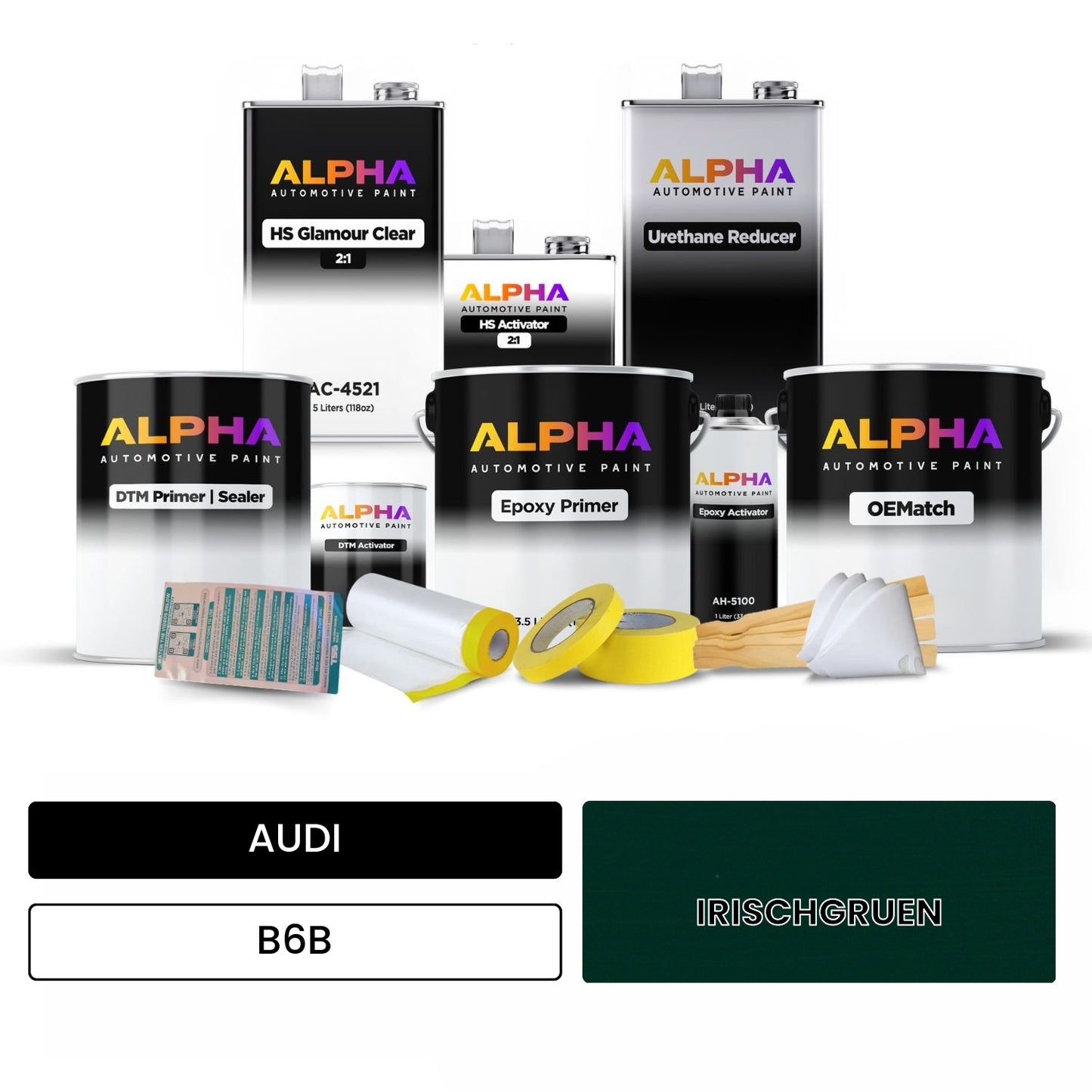 AUDI Irish Green B6B OEMatch Vehicle Paint Kit