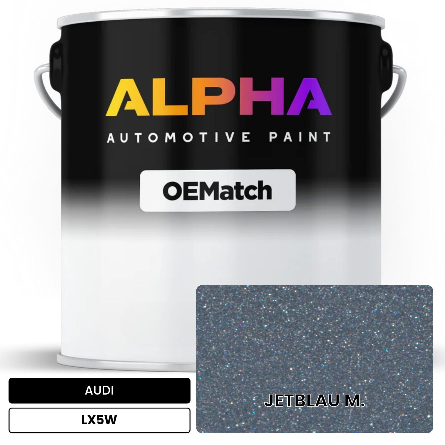 AUDI Jet Blue Metallic LX5W OEMatch Basecoat