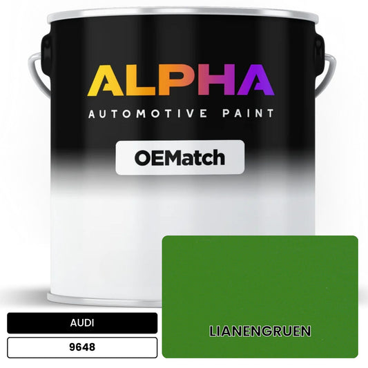 AUDI Lianen Green 9648 OEMatch Basecoat