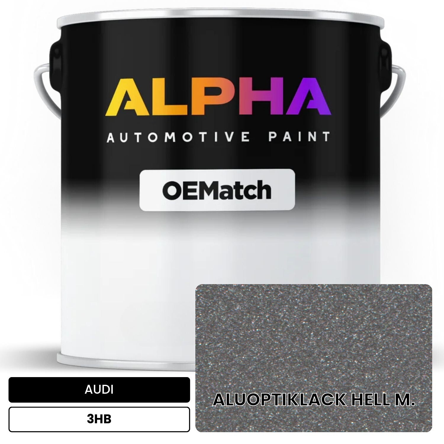 AUDI Light Aluminum Optic Paint 3HB OEMatch Basecoat