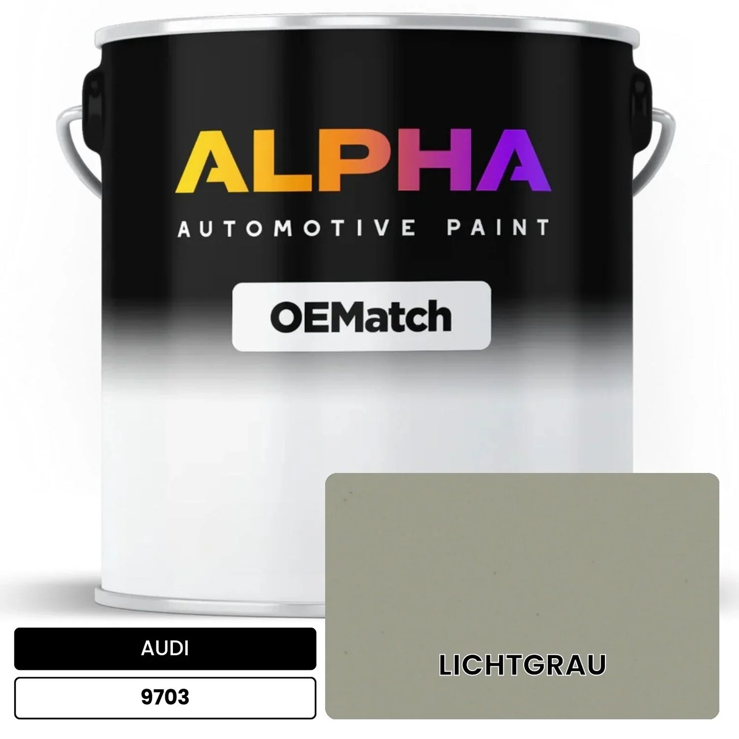 AUDI Light Gray 9703 OEMatch Basecoat