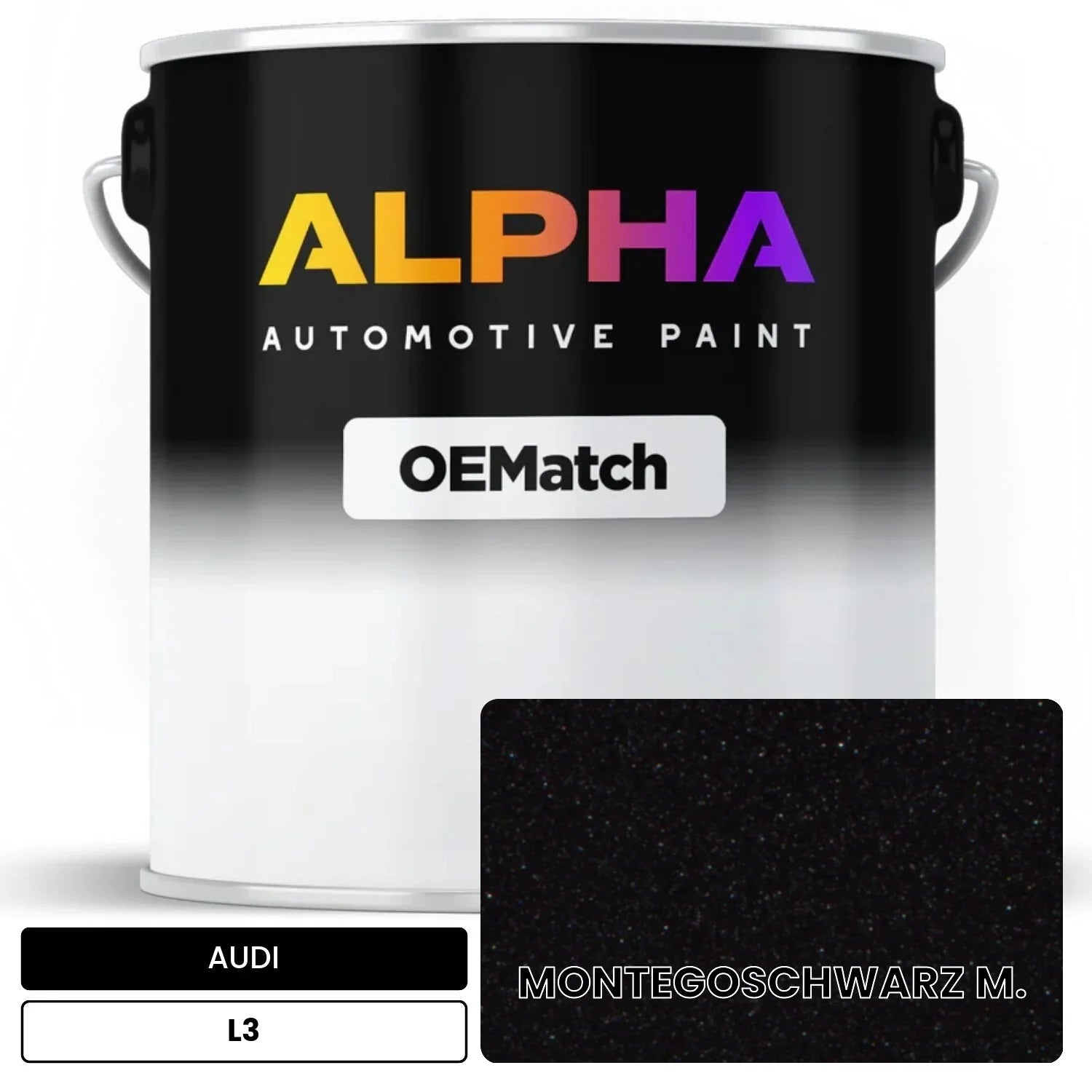 AUDI Montego Black Metallic L3 OEMatch Basecoat