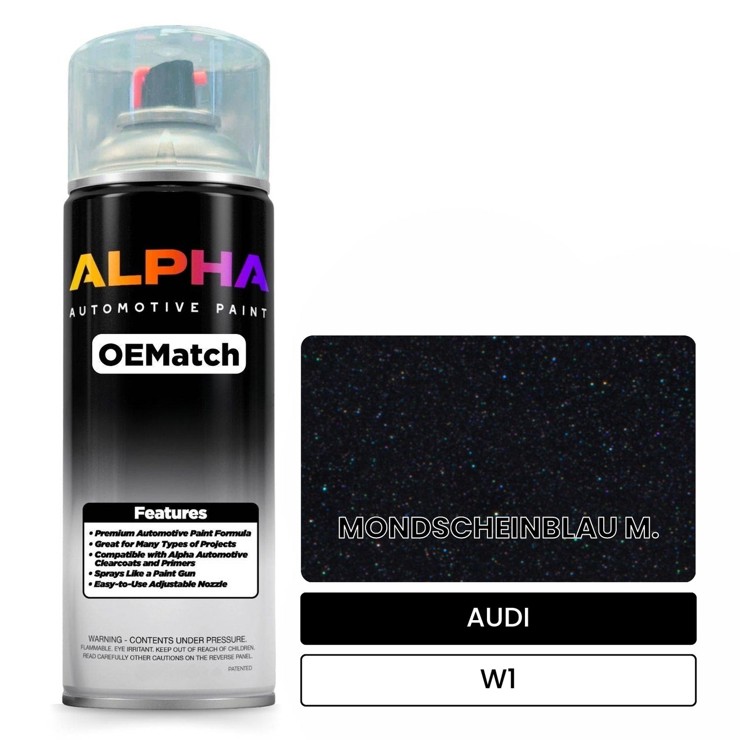 AUDI Moonlight Blue Metallic W1 OEMatch Spraycan
