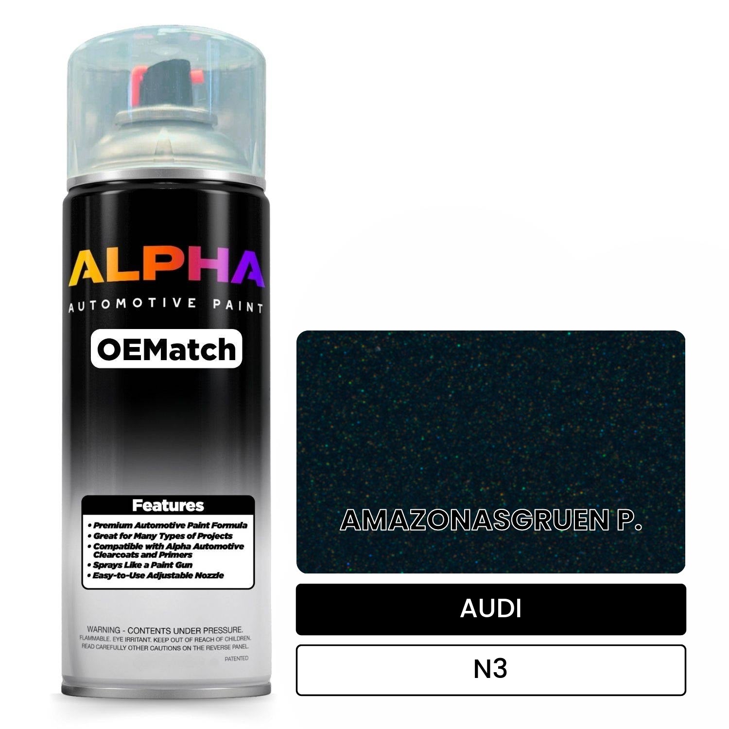 AUDI Amazon Green N3 OEMatch Spraycan