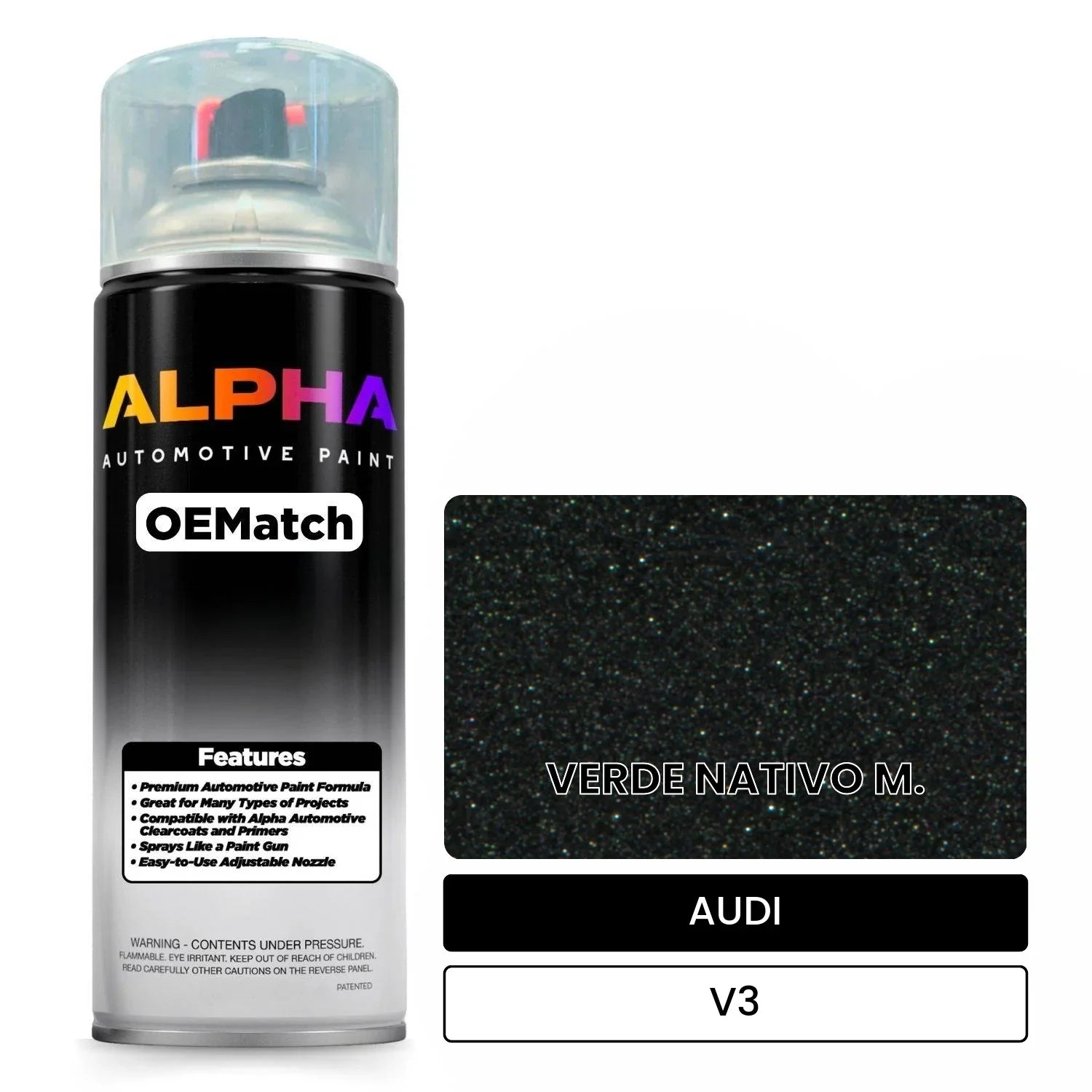 AUDI Native Green Metallic V3 OEMatch Spraycan