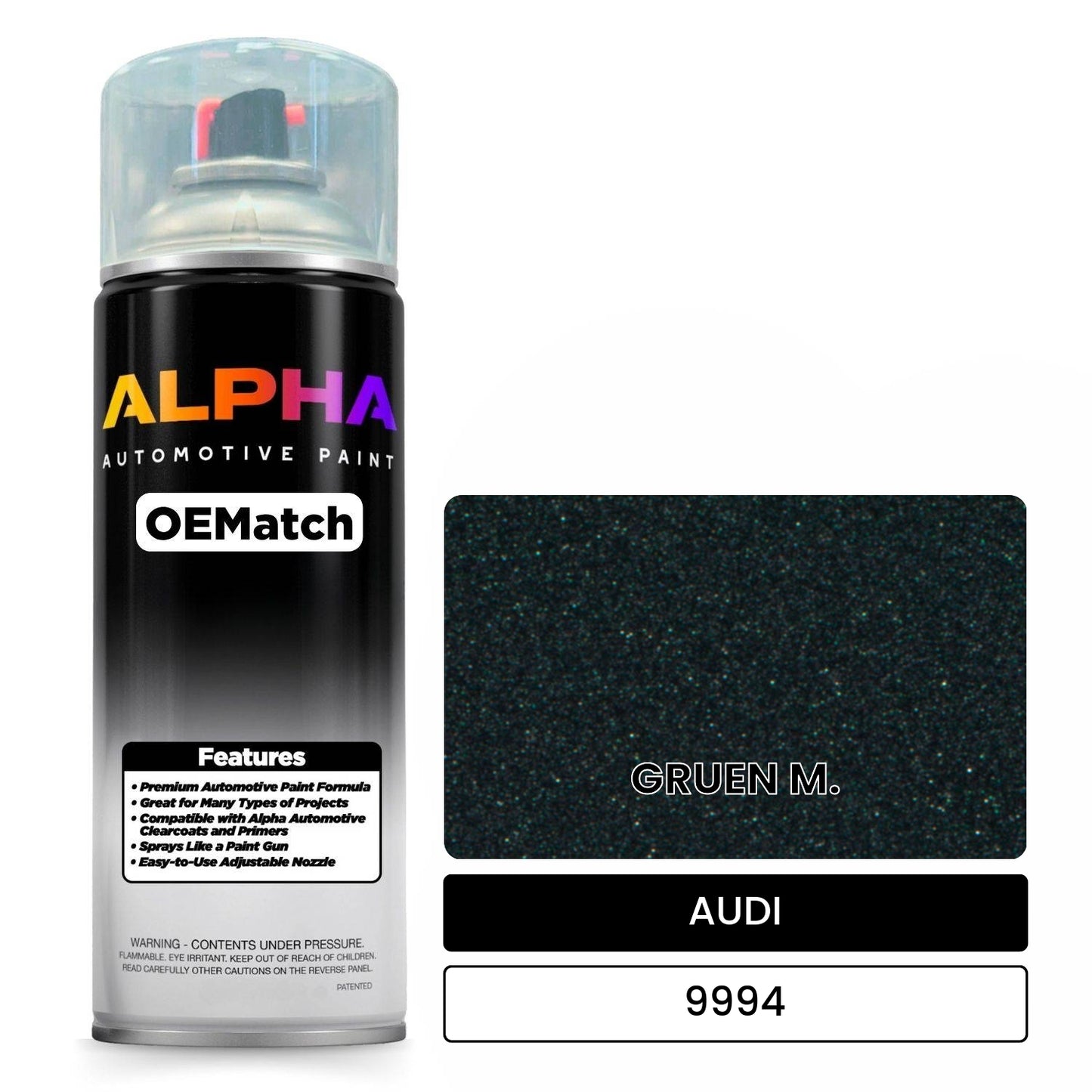 AUDI Nil Green Metallic 9994 OEMatch Spraycan