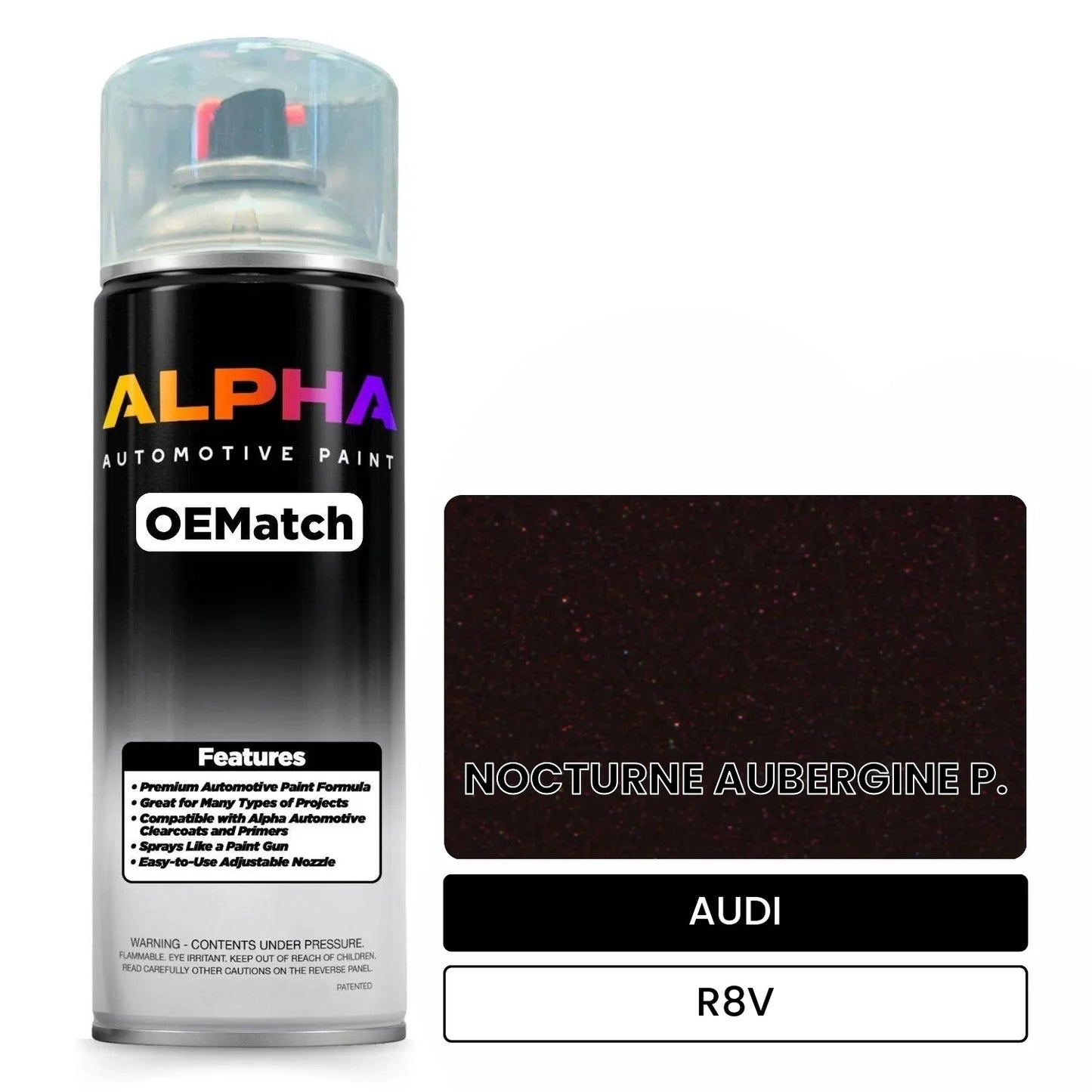 AUDI Nocturne Aubergine R8V OEMatch Spraycan