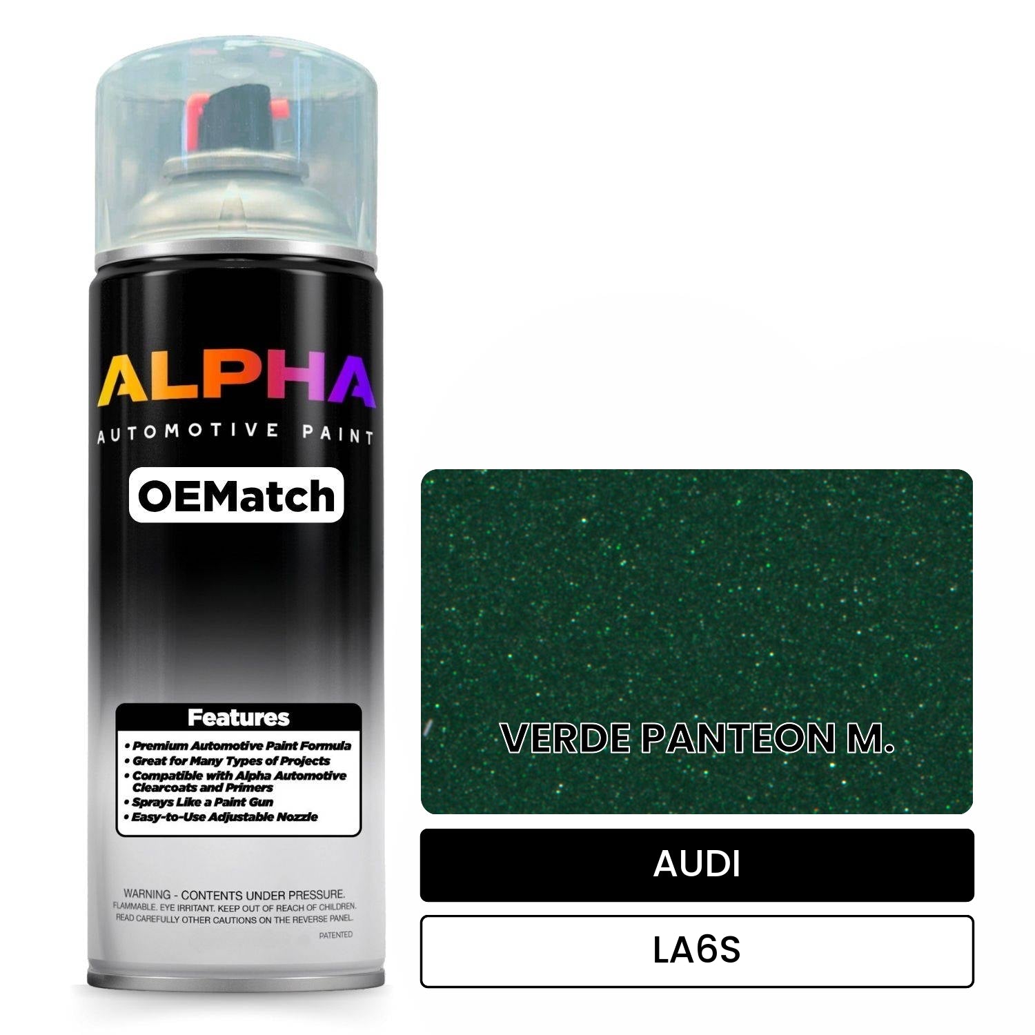 AUDI Pantheon Green Metallic LA6S OEMatch Spraycan