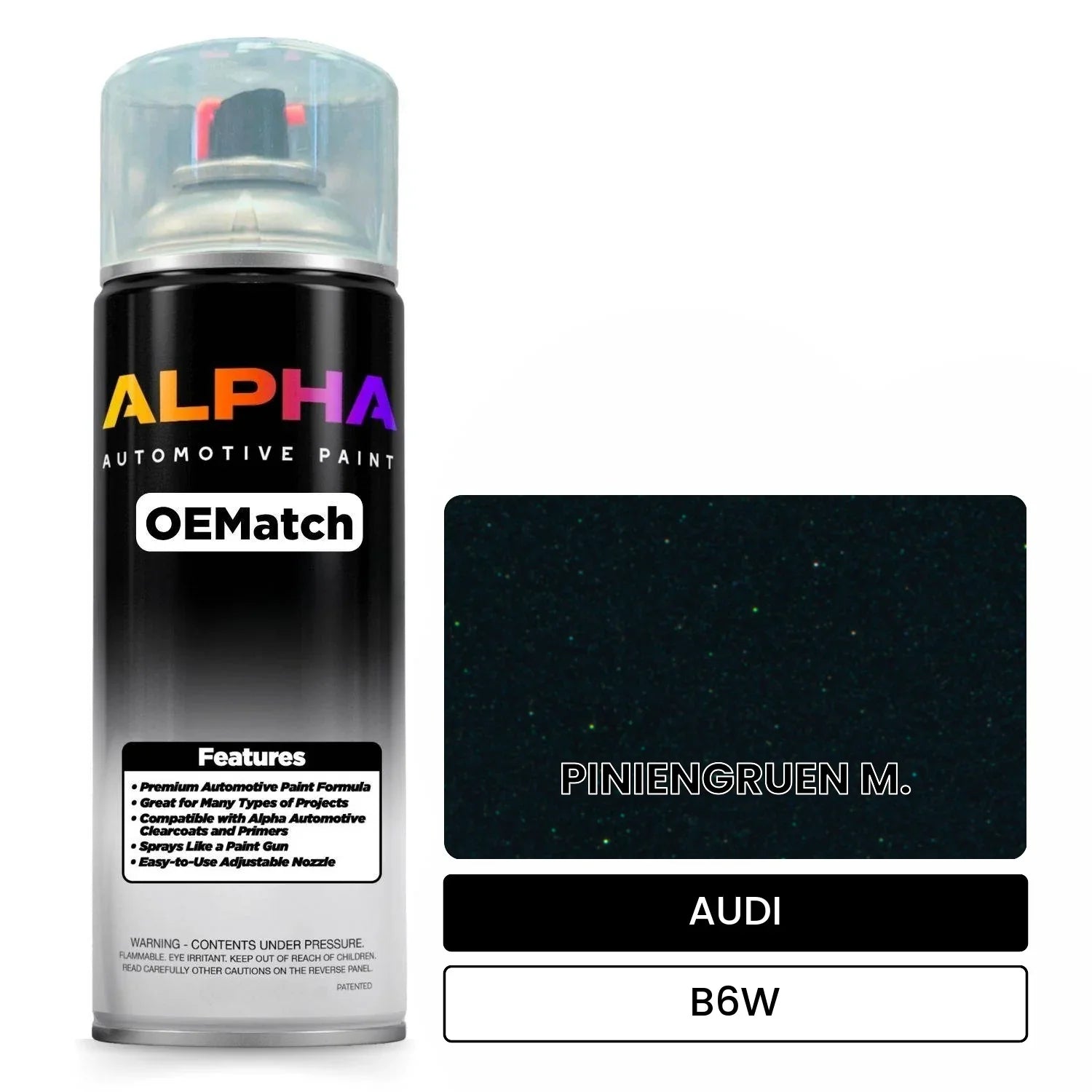 AUDI Pine Green Metallic B6W OEMatch Spraycan