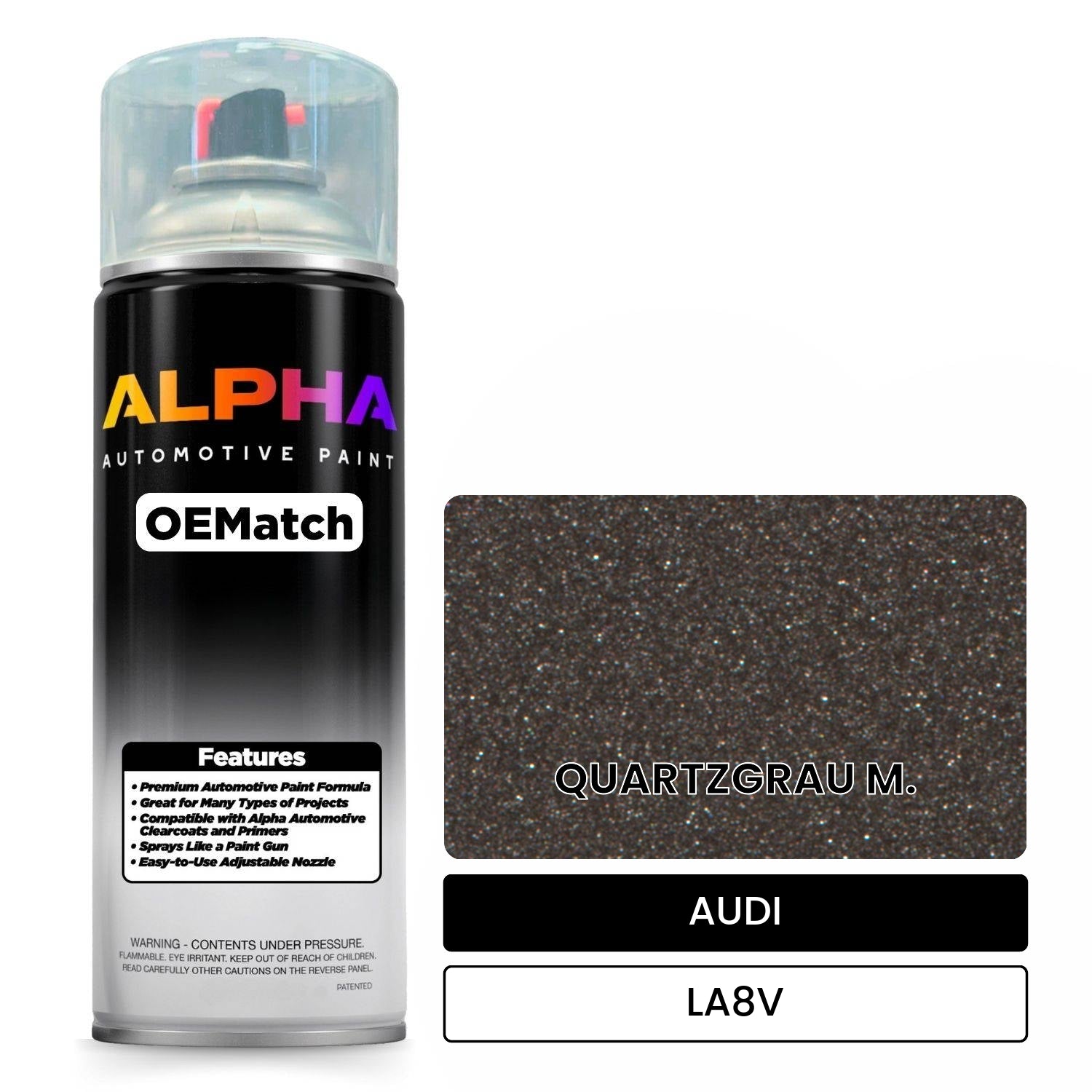 AUDI Quartz Grey Metallic LA8V OEMatch Spraycan
