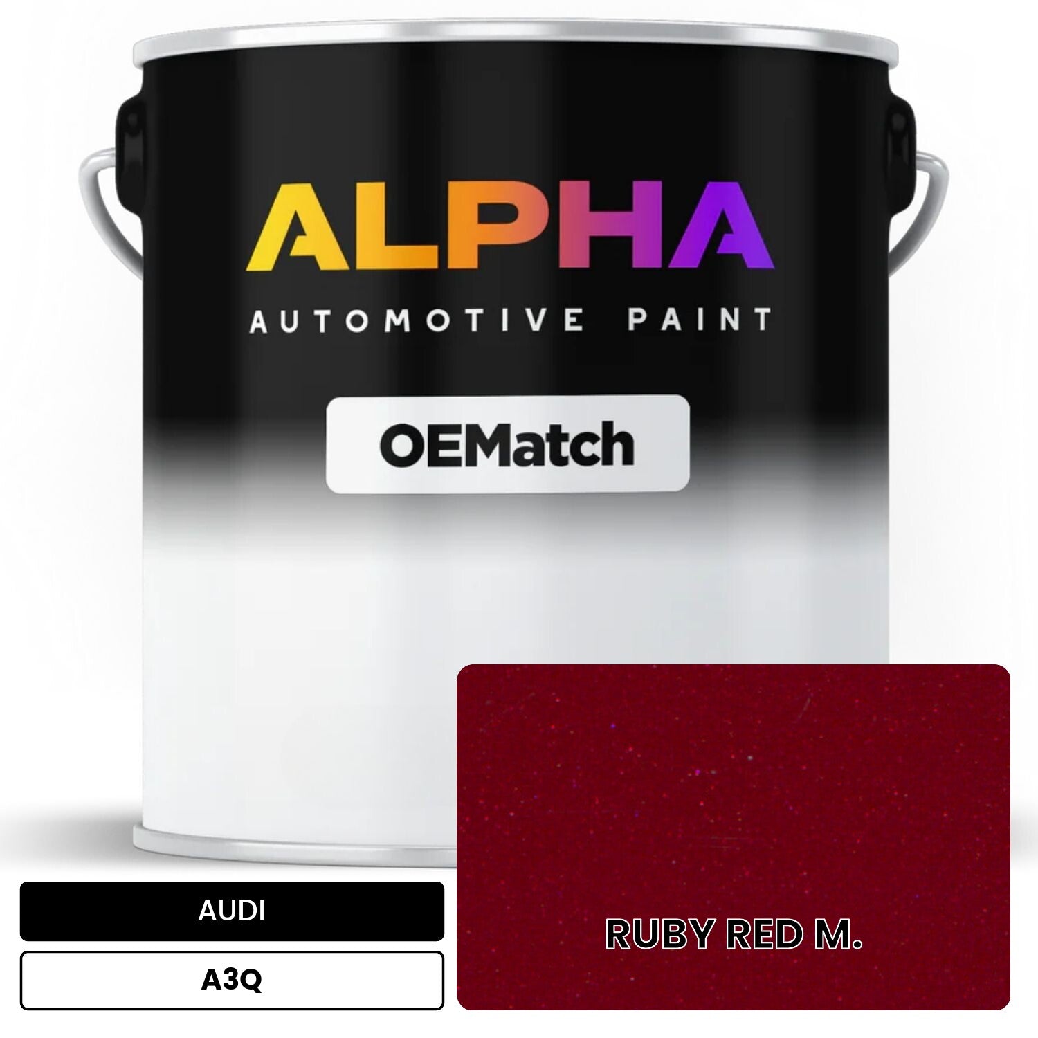 AUDI Ruby Red Metallic A3Q OEMatch Basecoat