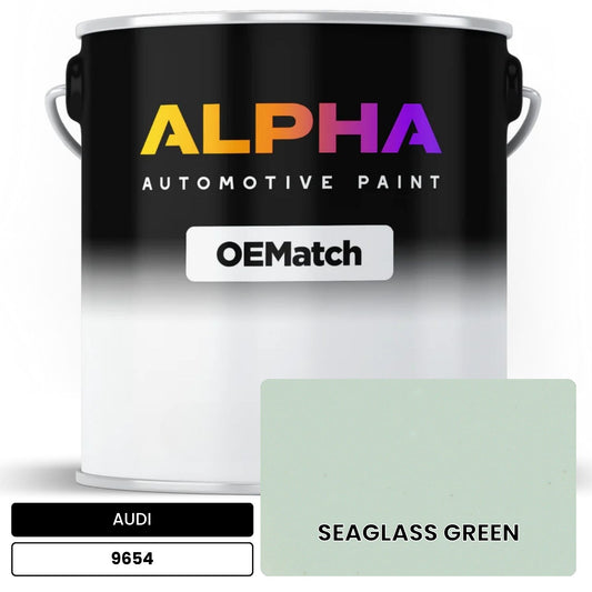 AUDI Seaglass Green 9654 OEMatch Basecoat
